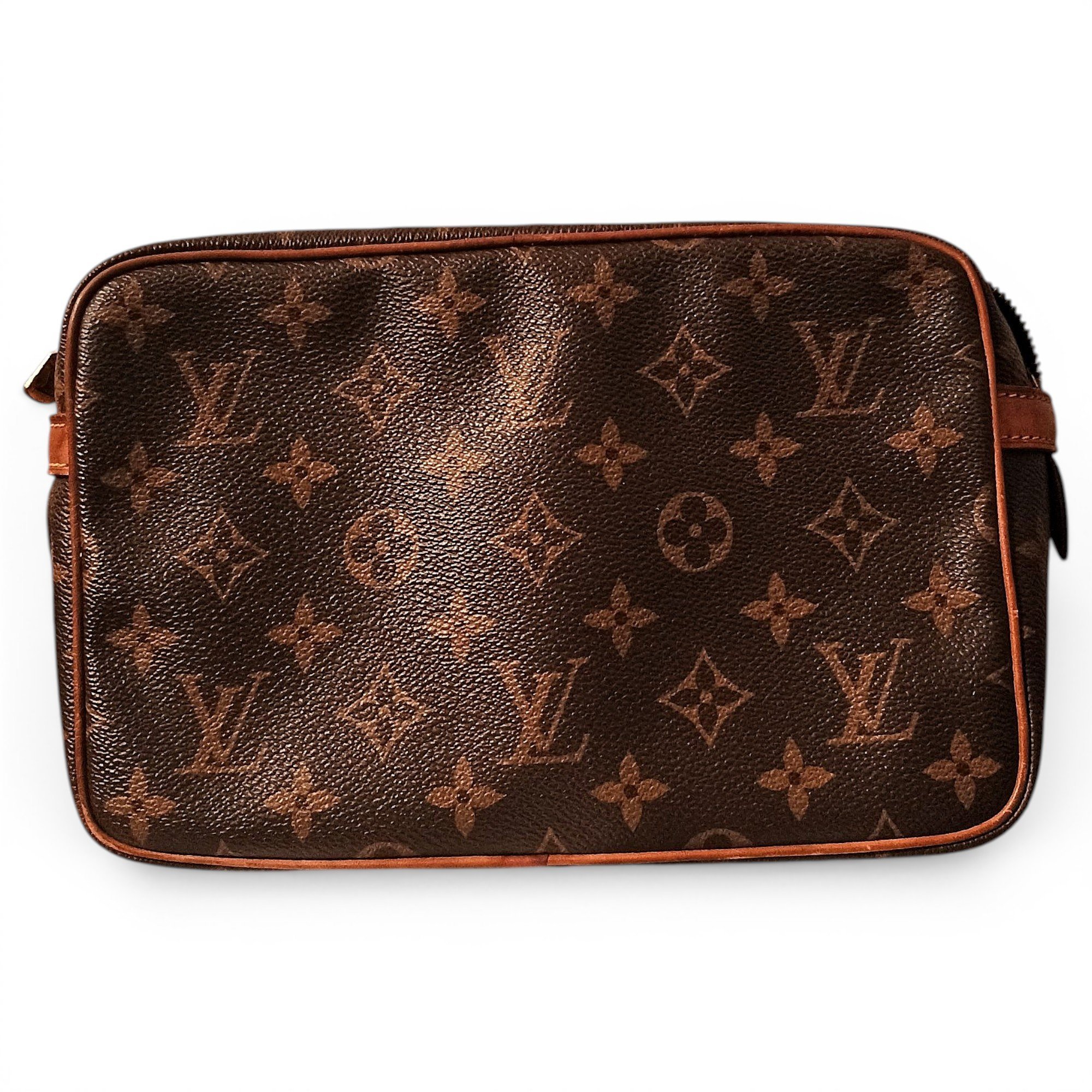 Leather clutch bag