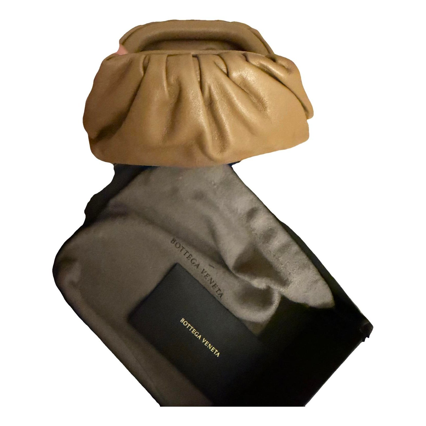 Pouch leather clutch bag