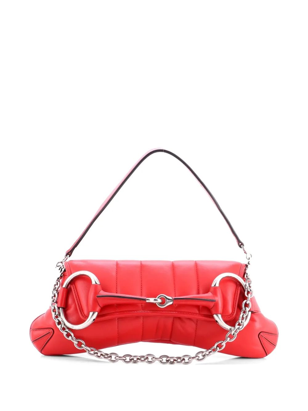 Horsebit Chain Vertical Quilted Leather Large shoulder bag