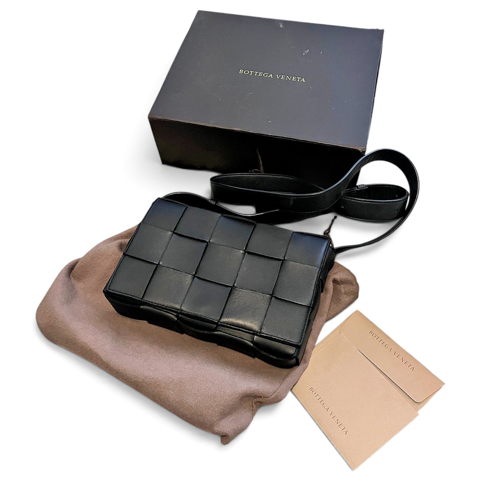 Cassette leather crossbody bag