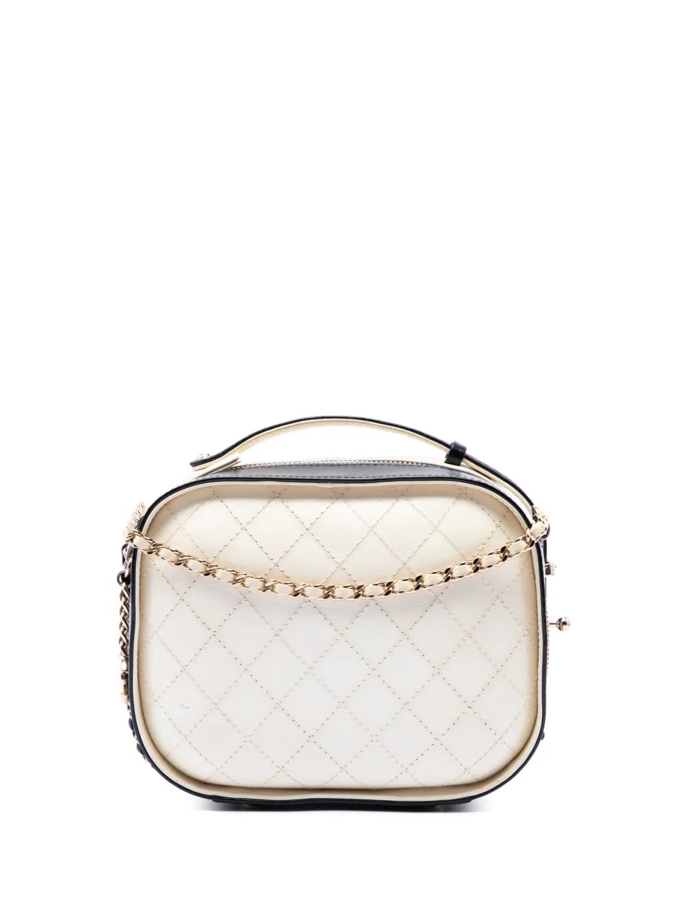 2018-2019 Small CC Quilted Crumpled Calfskin Vanity Case satchel