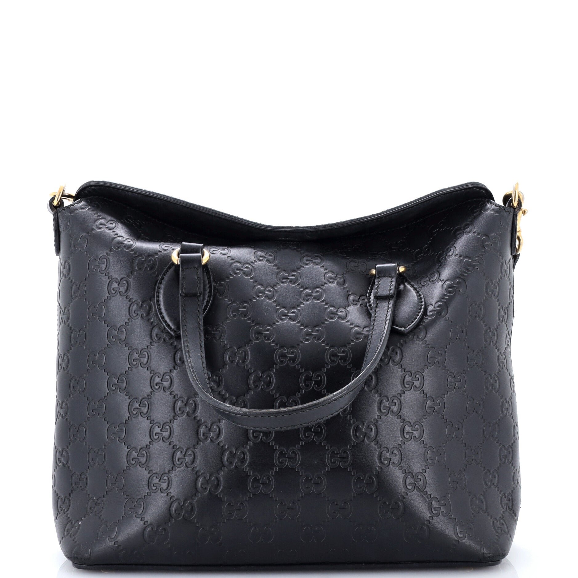 Signature Fold Over Tote Guccissima Leather Medium