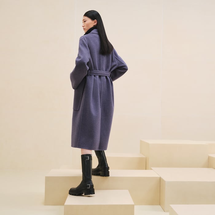 Violet Améthyste Cashmere Wrap Coat