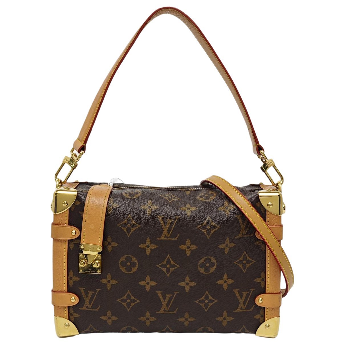 Side Trunk leather crossbody bag