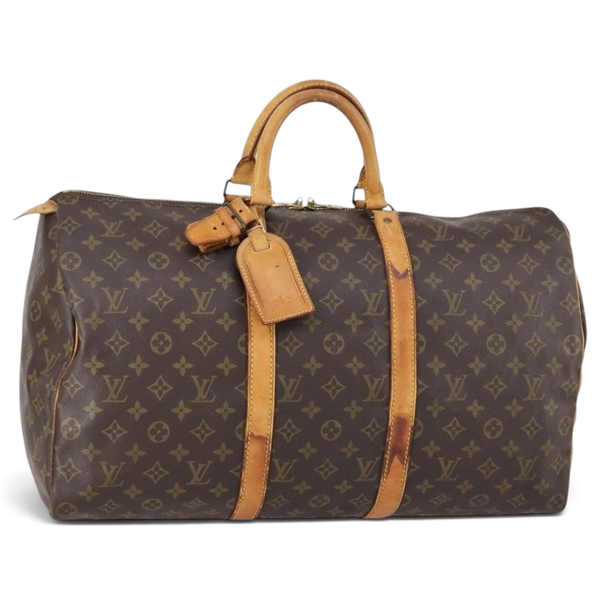 Keepall leather travel bag