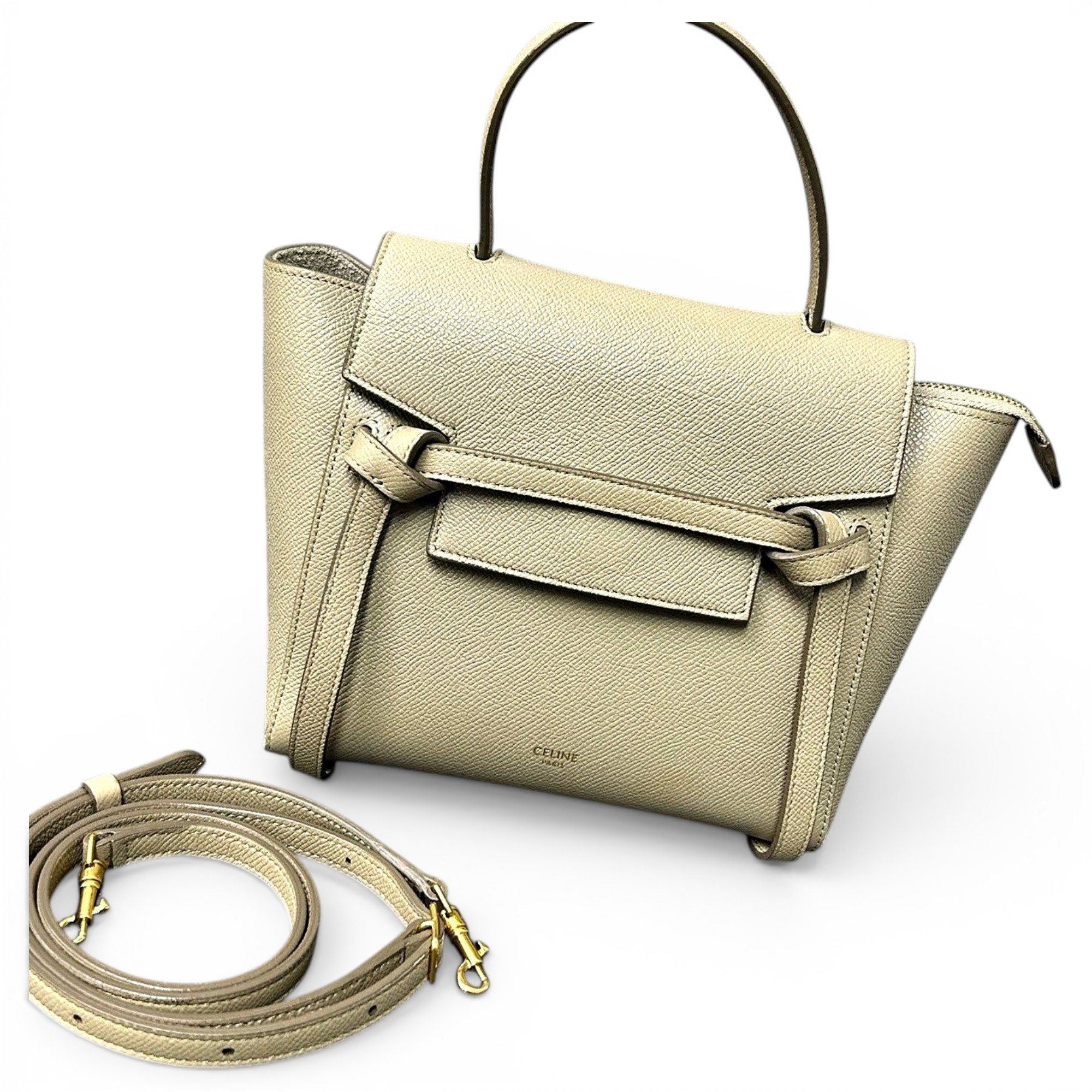 Belt leather handbag