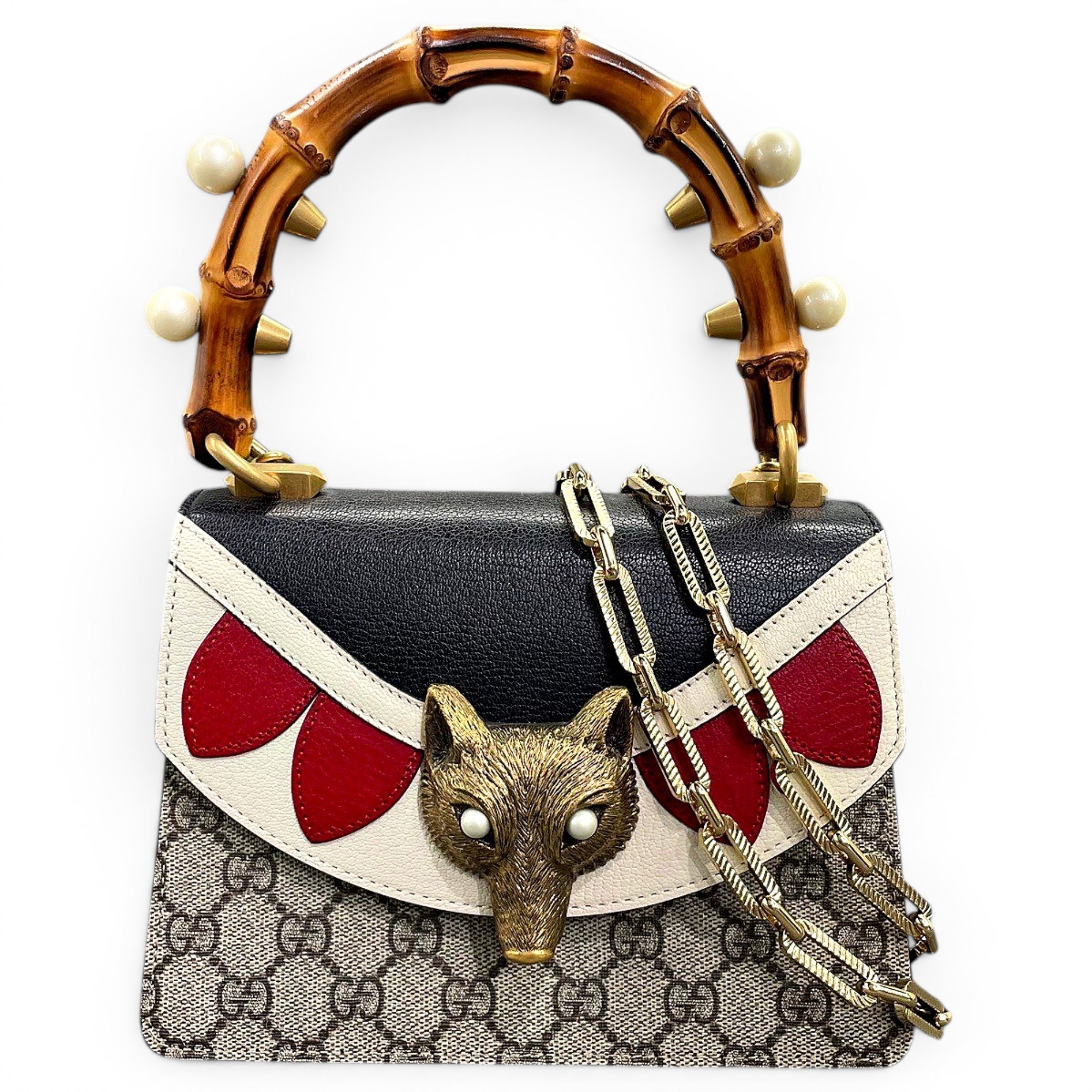 Animalier leather handbag