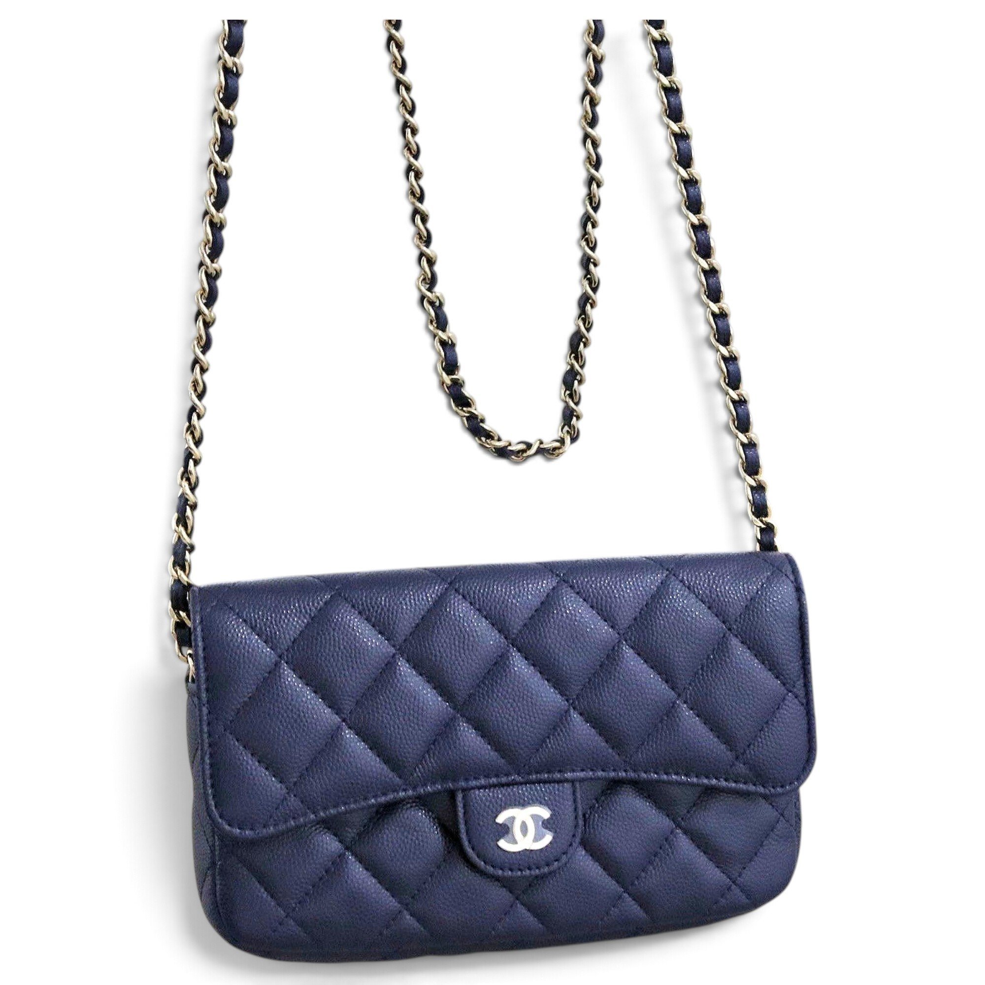 Trendy CC leather handbag