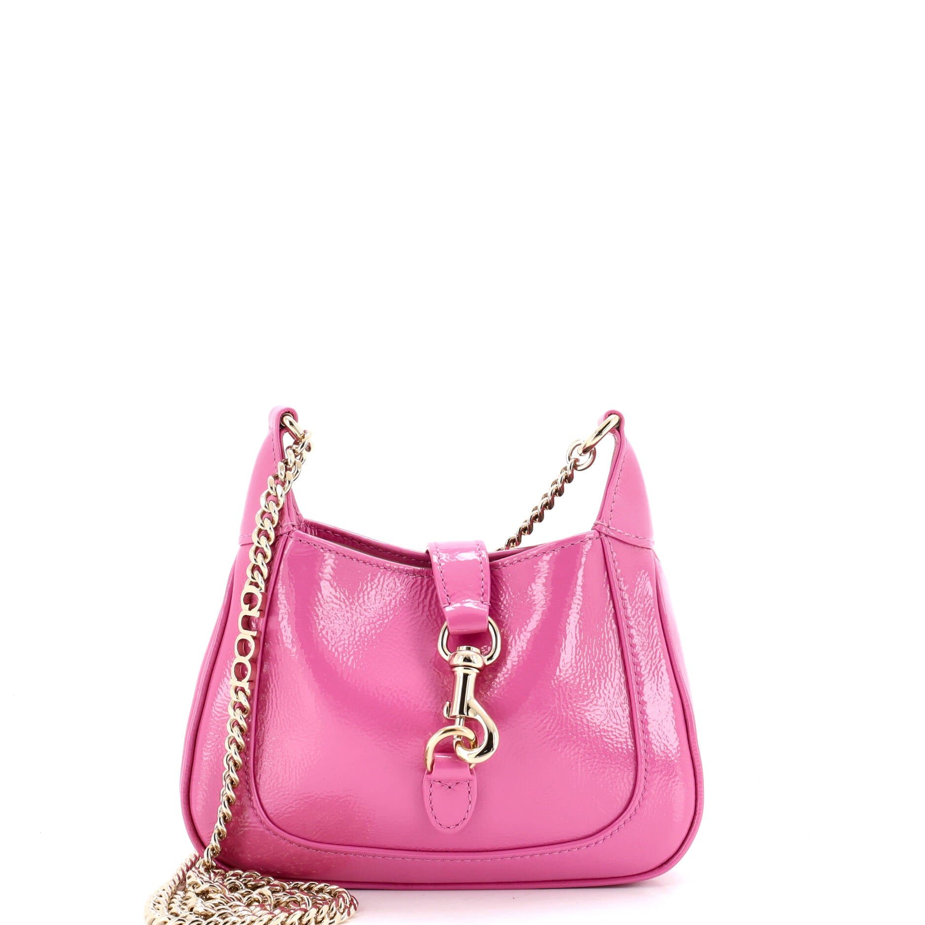 Jackie Notte Chain Hobo Patent Mini