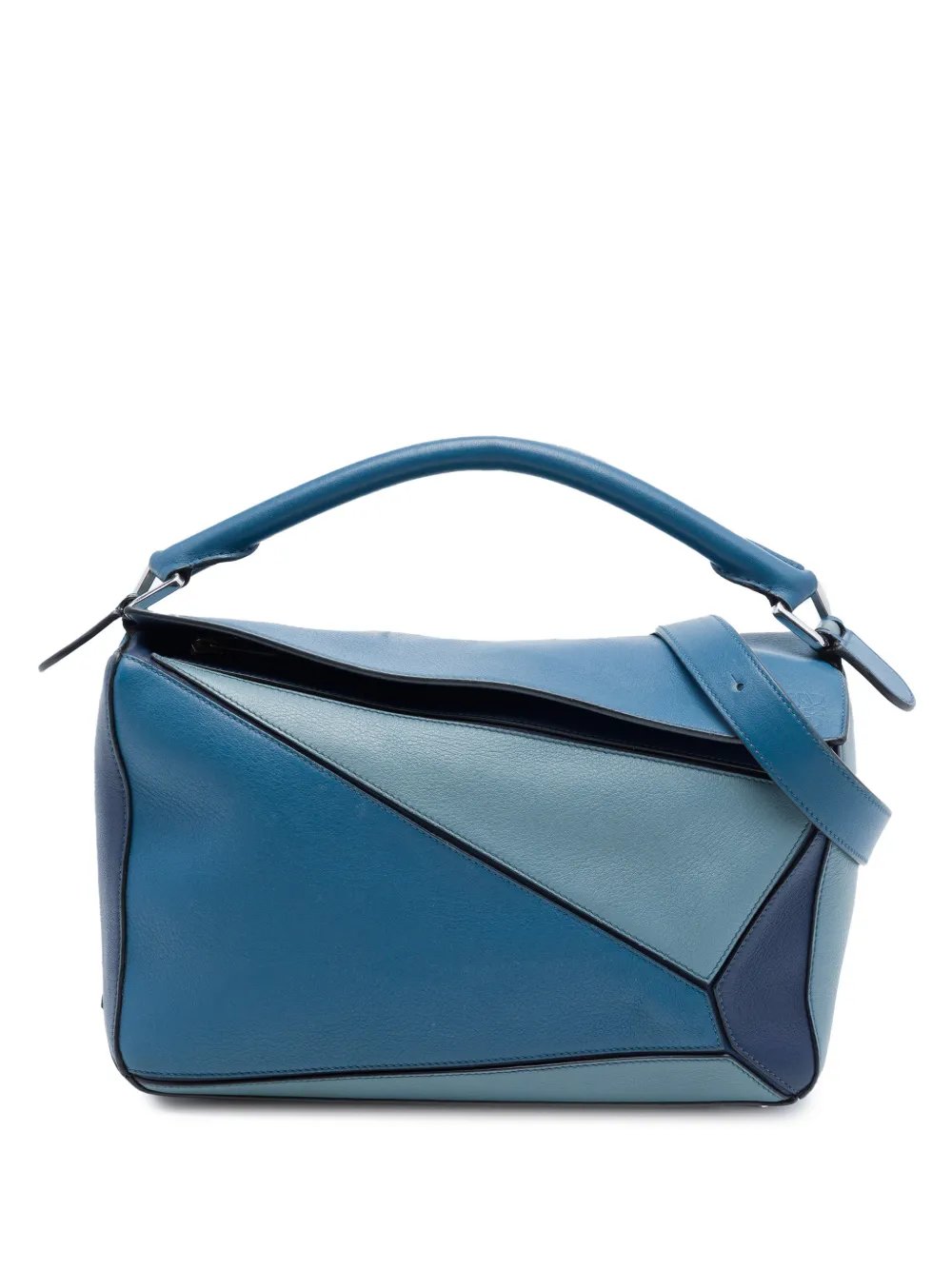 2018 Medium Tricolor Calfskin Puzzle satchel