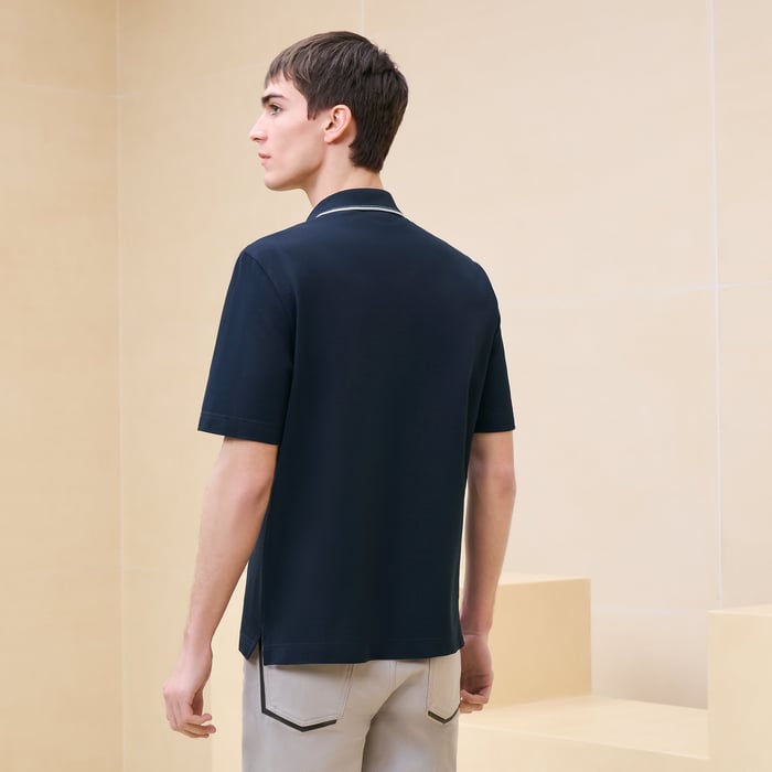 Marine "Piqures Sellier" Polo Shirt