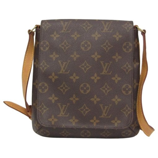 Musette cloth handbag