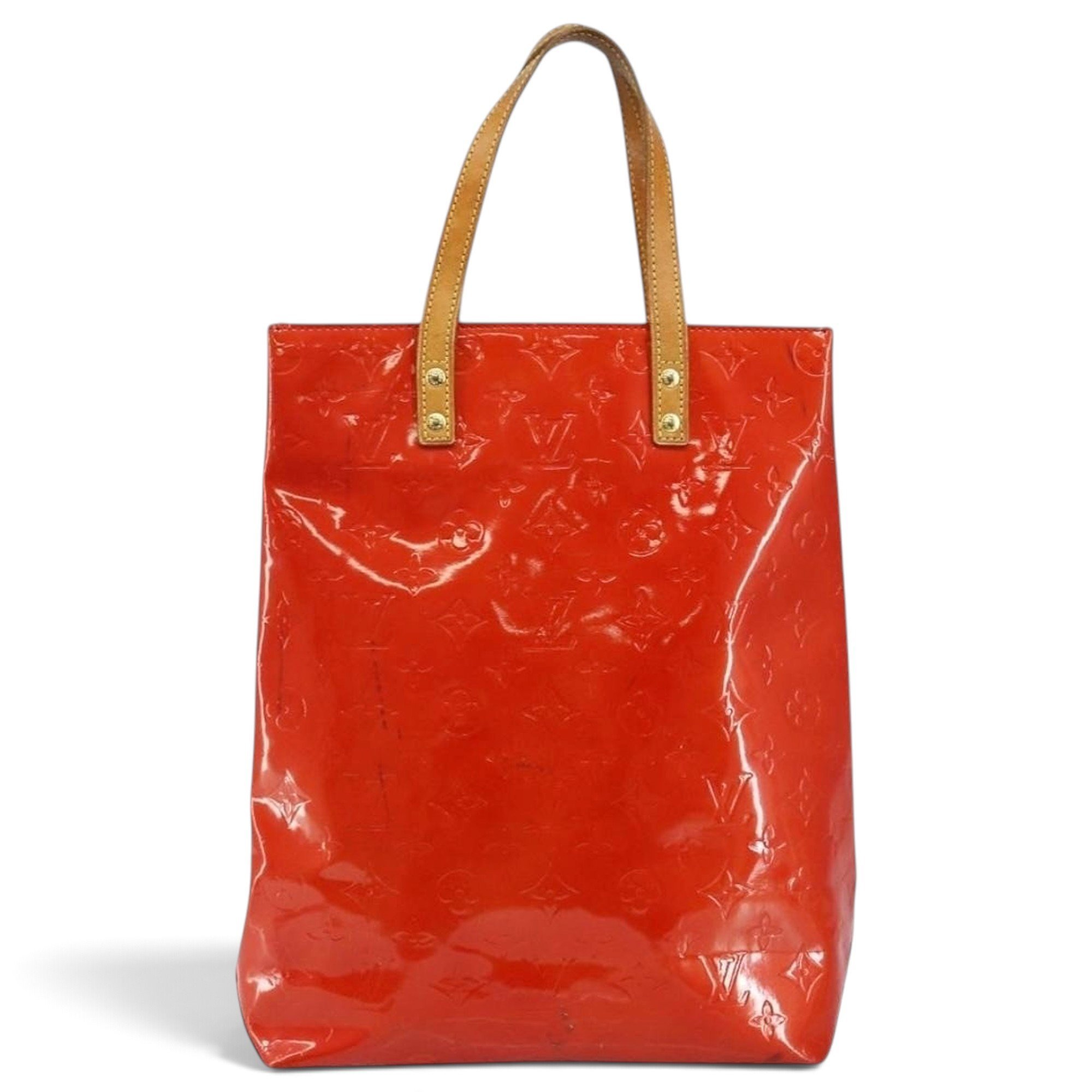 Reade patent leather handbag