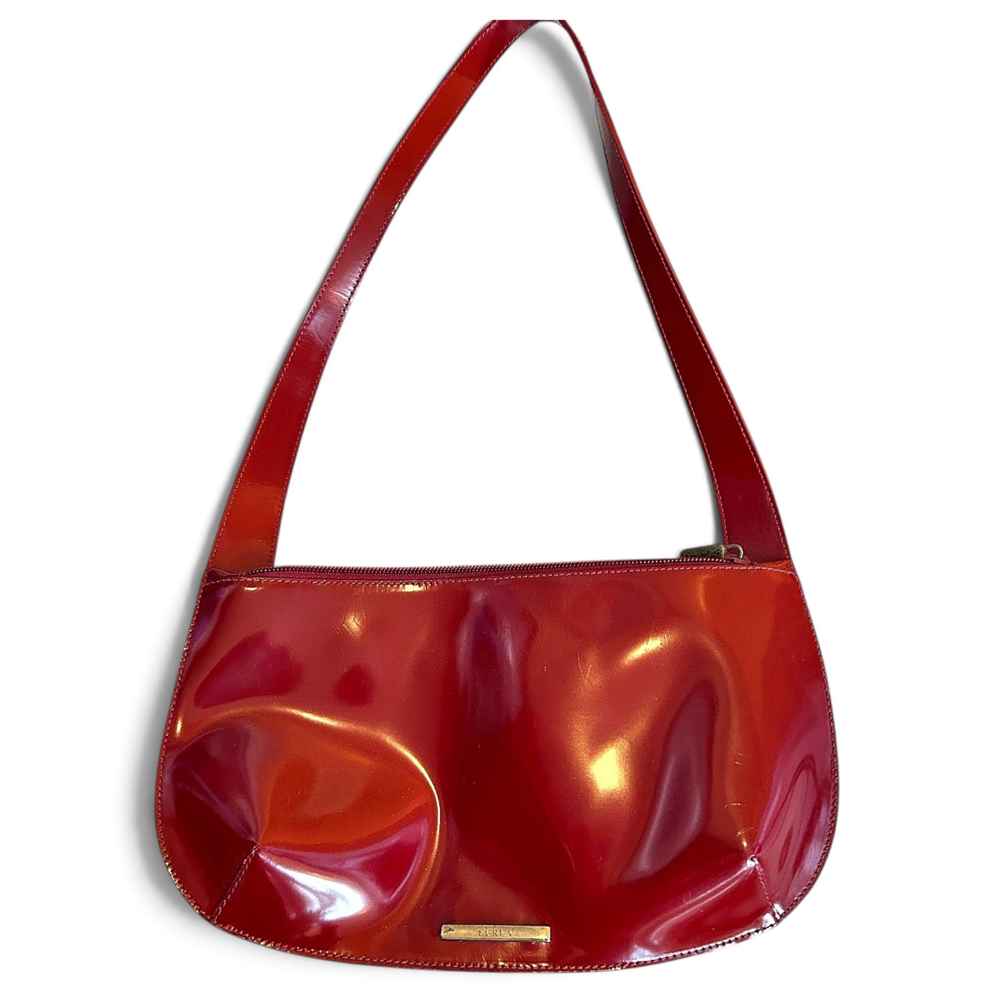 Patent leather handbag