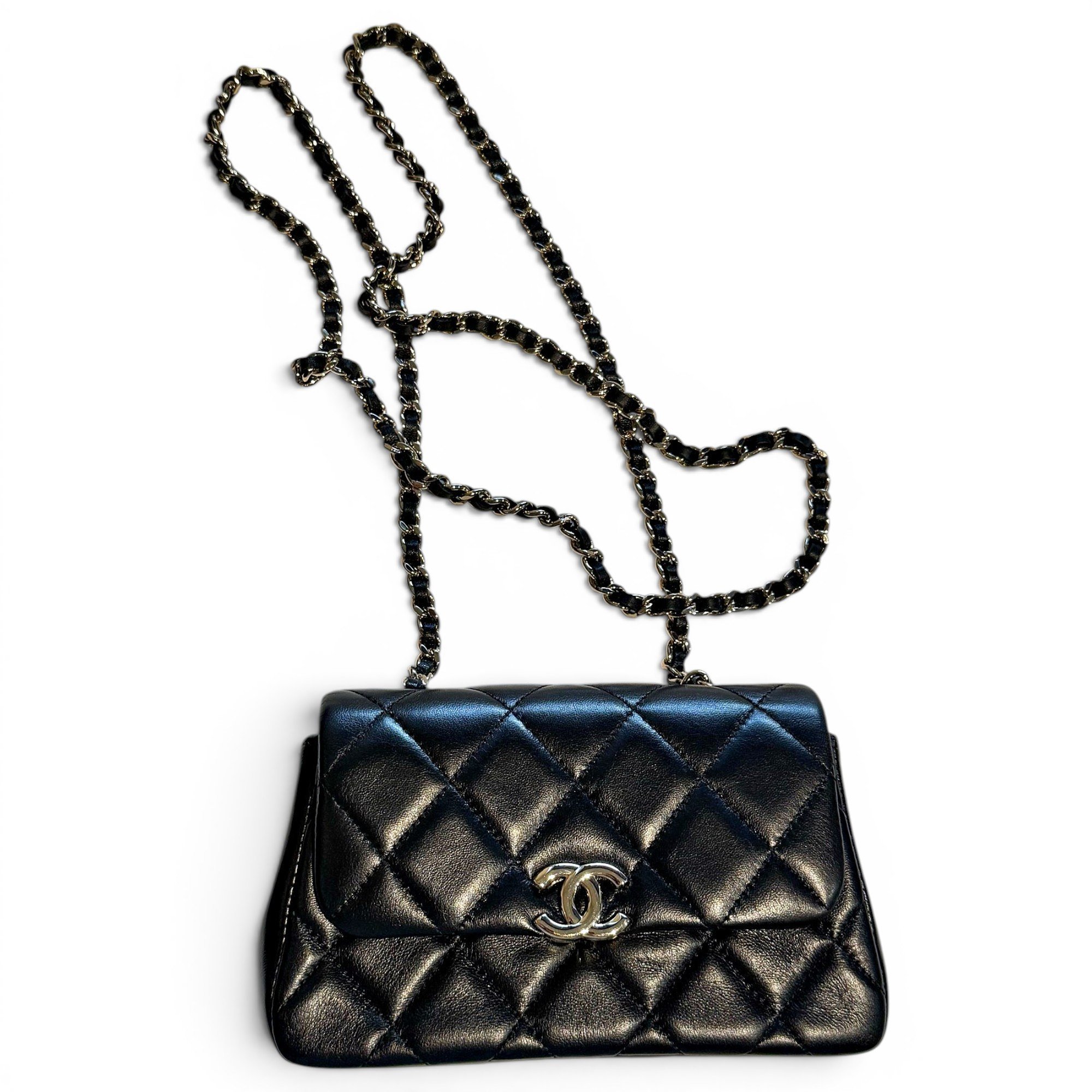 Wallet On Chain leather handbag