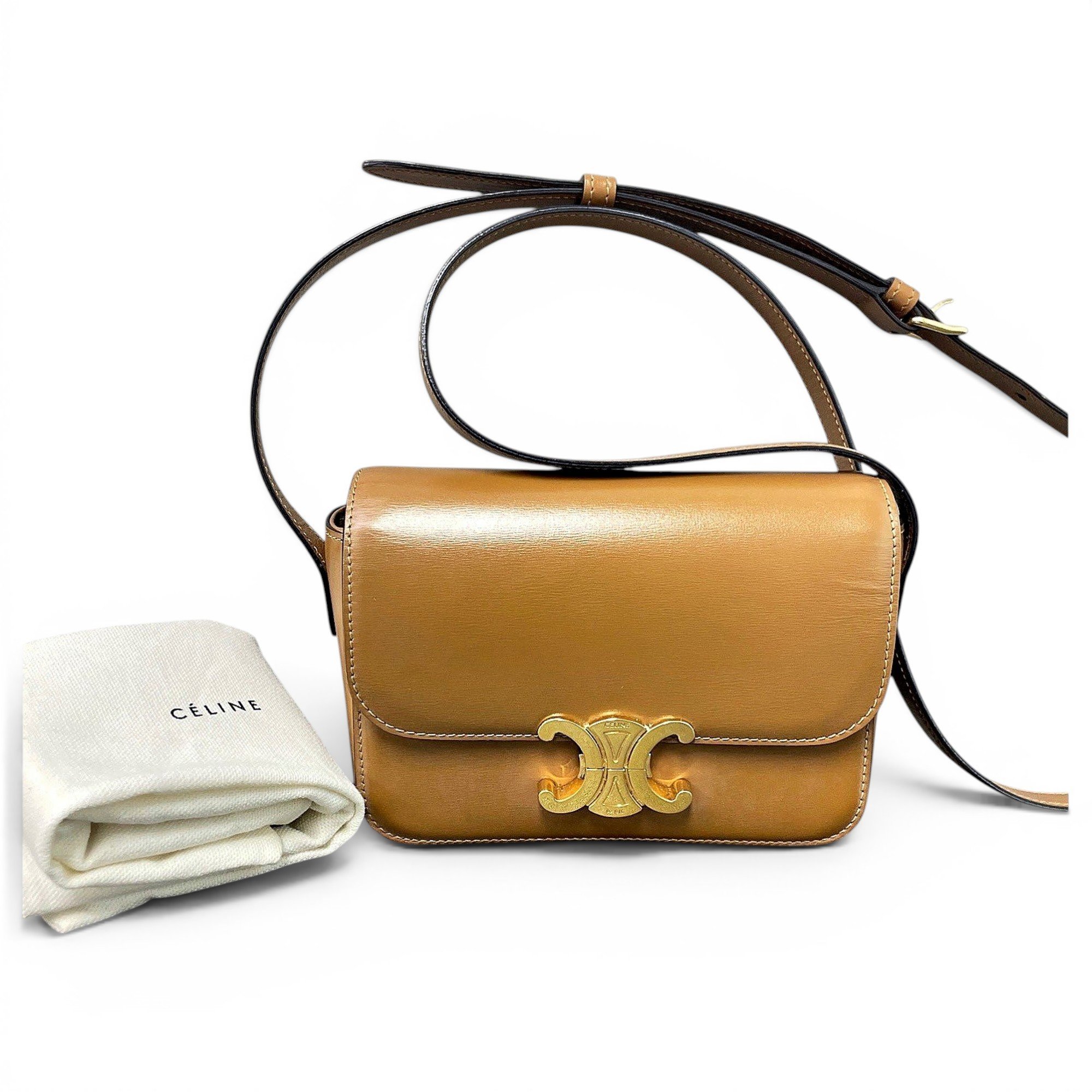 Triomphe leather handbag