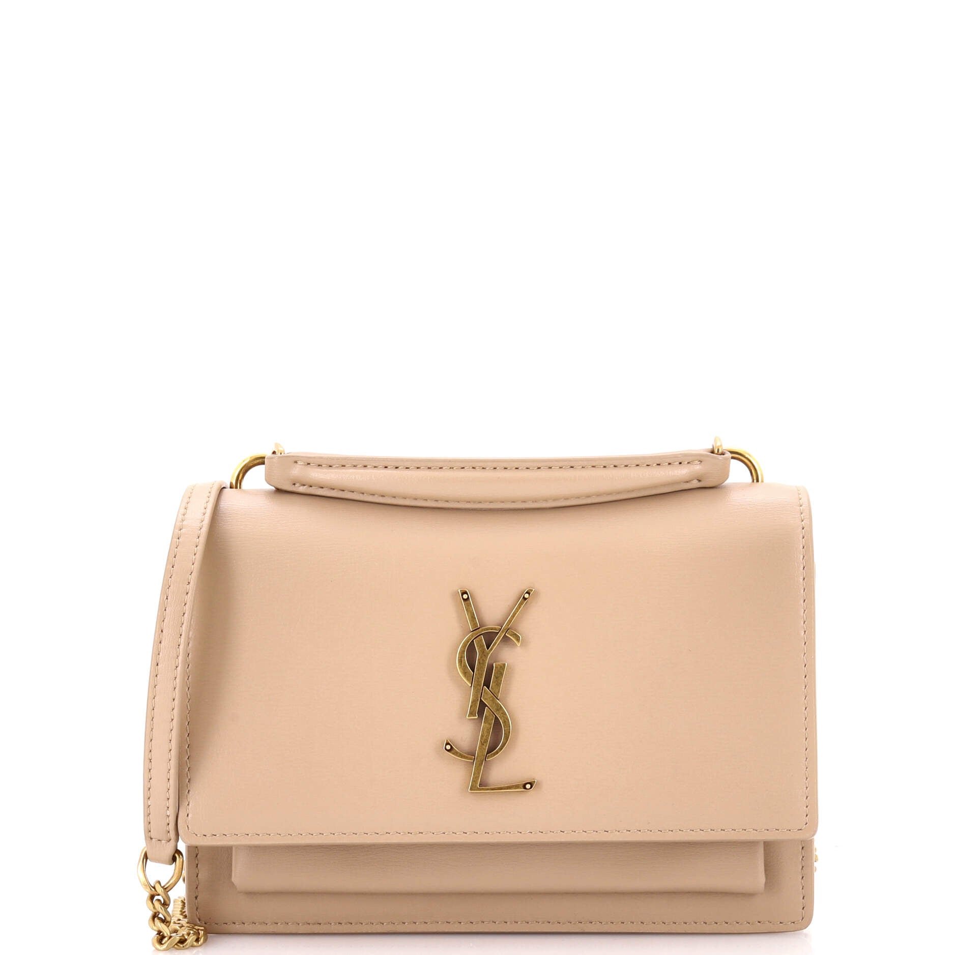 Saint Laurent Sunset Top Handle Chain Wallet Leather