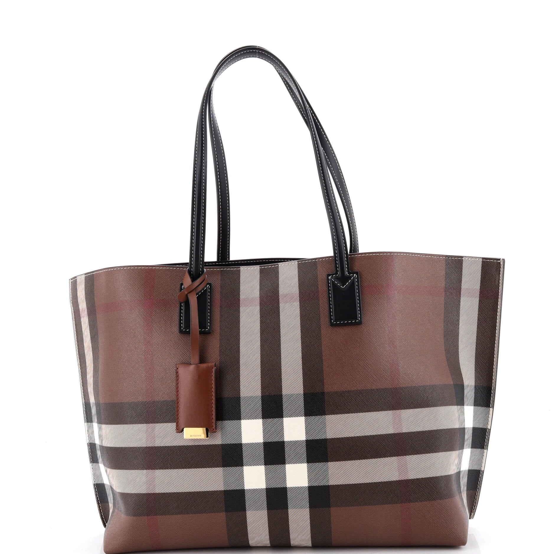Open Tote Check E-Canvas Large