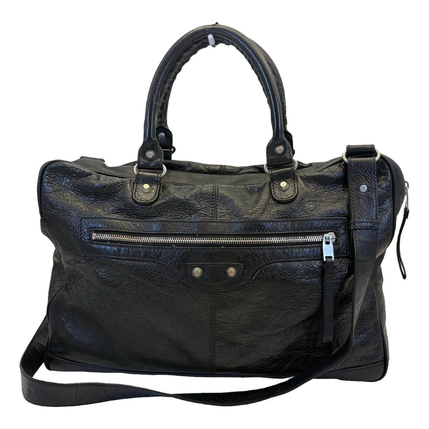 City leather handbag