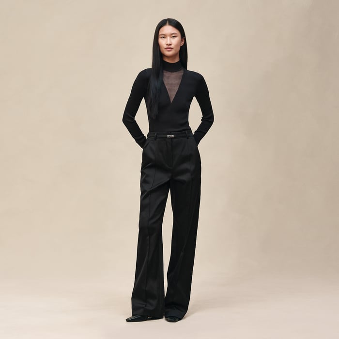 Noir High-waisted Wide Pants