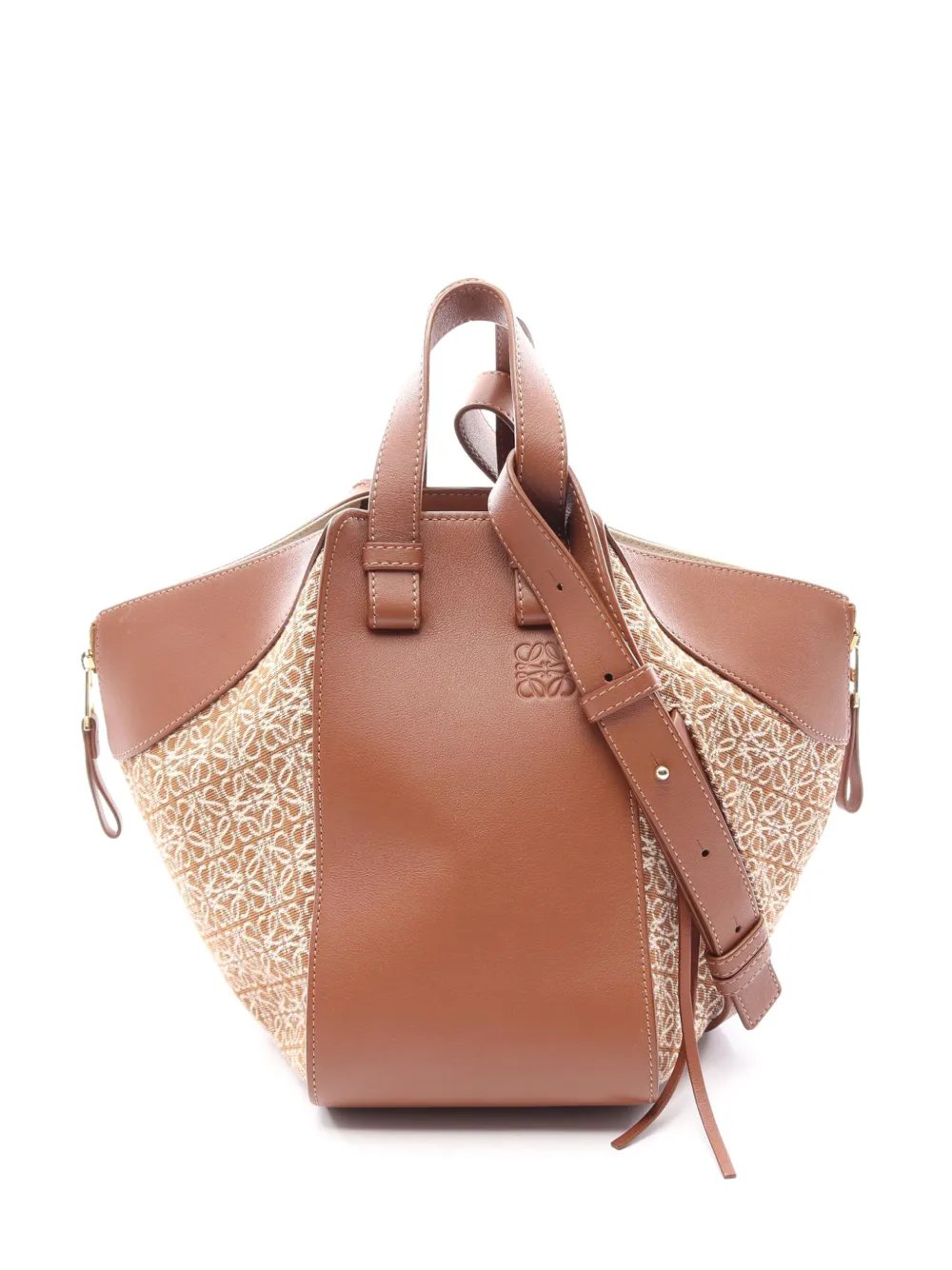 2010-2026 Small Raffia and Leather Hammock Bag satchel