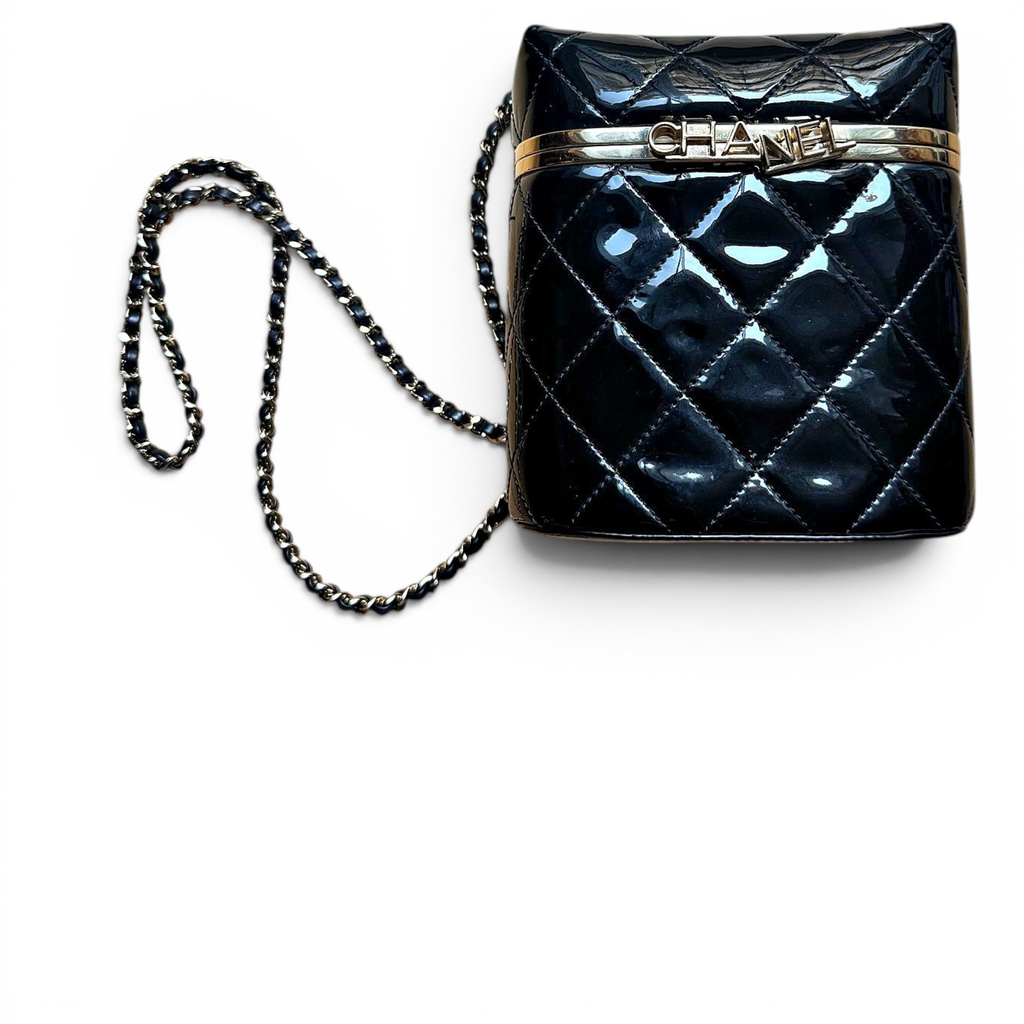 Vanity patent leather mini bag
