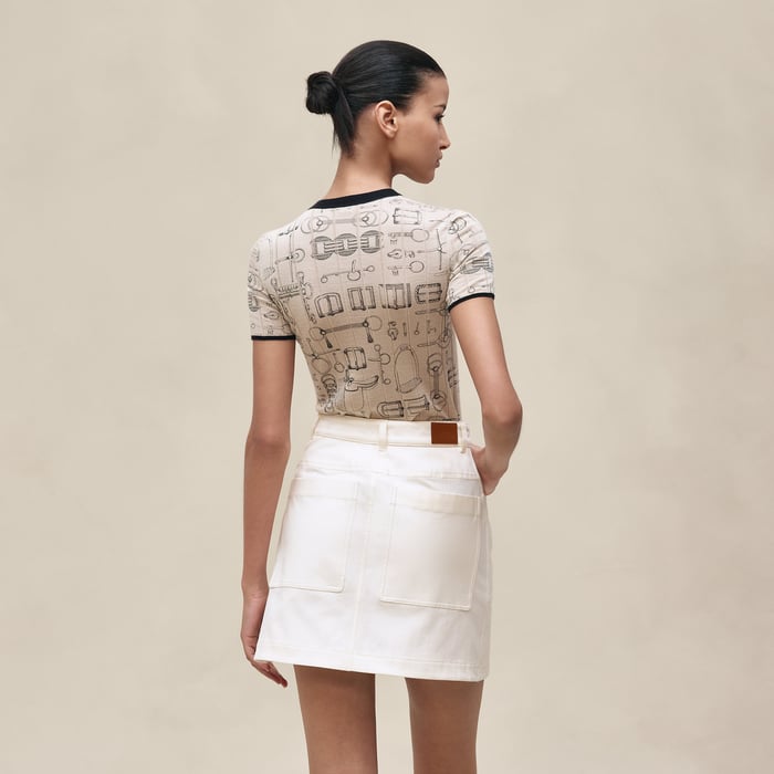 Blanc Naturel Wrap Miniskirt