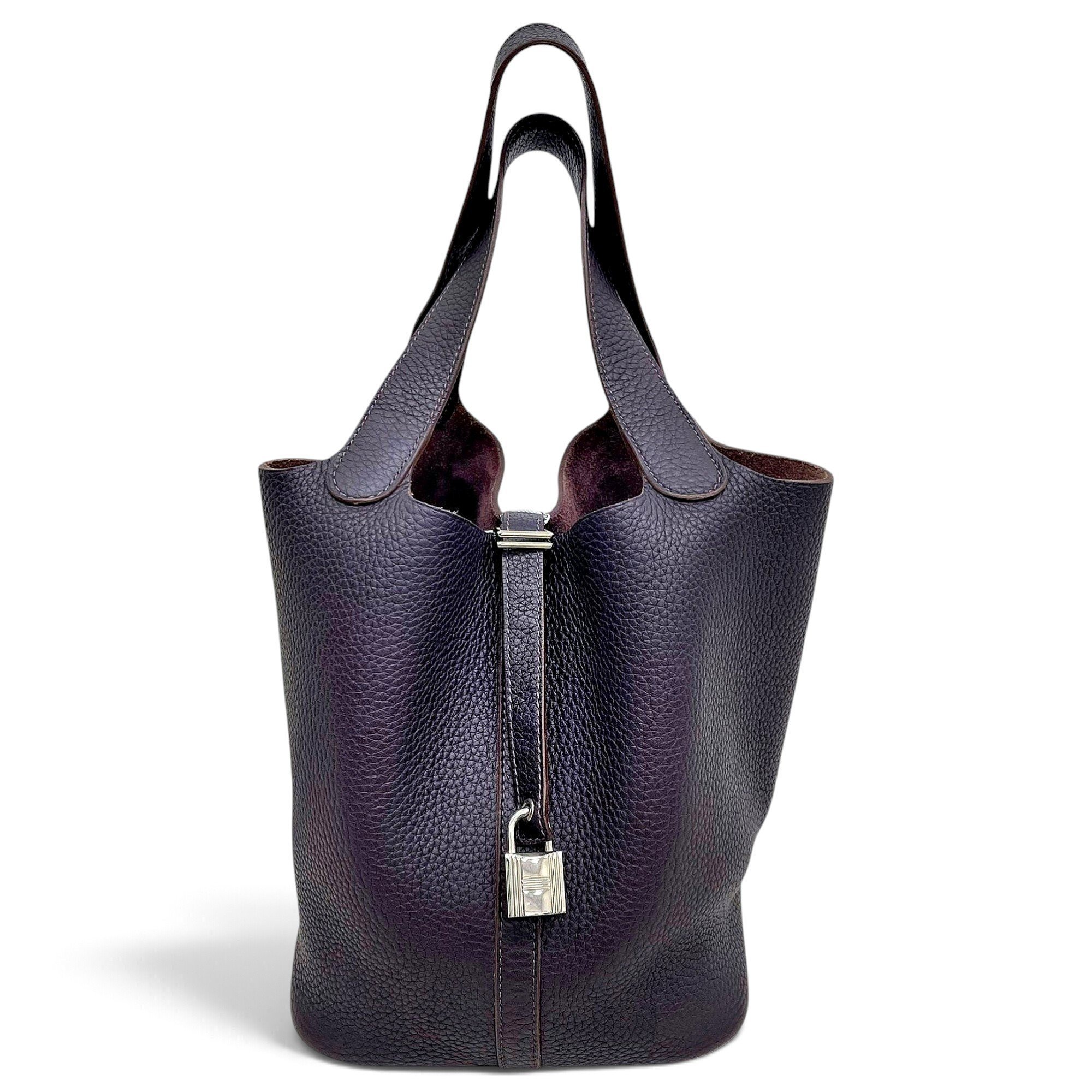 Picotin leather tote
