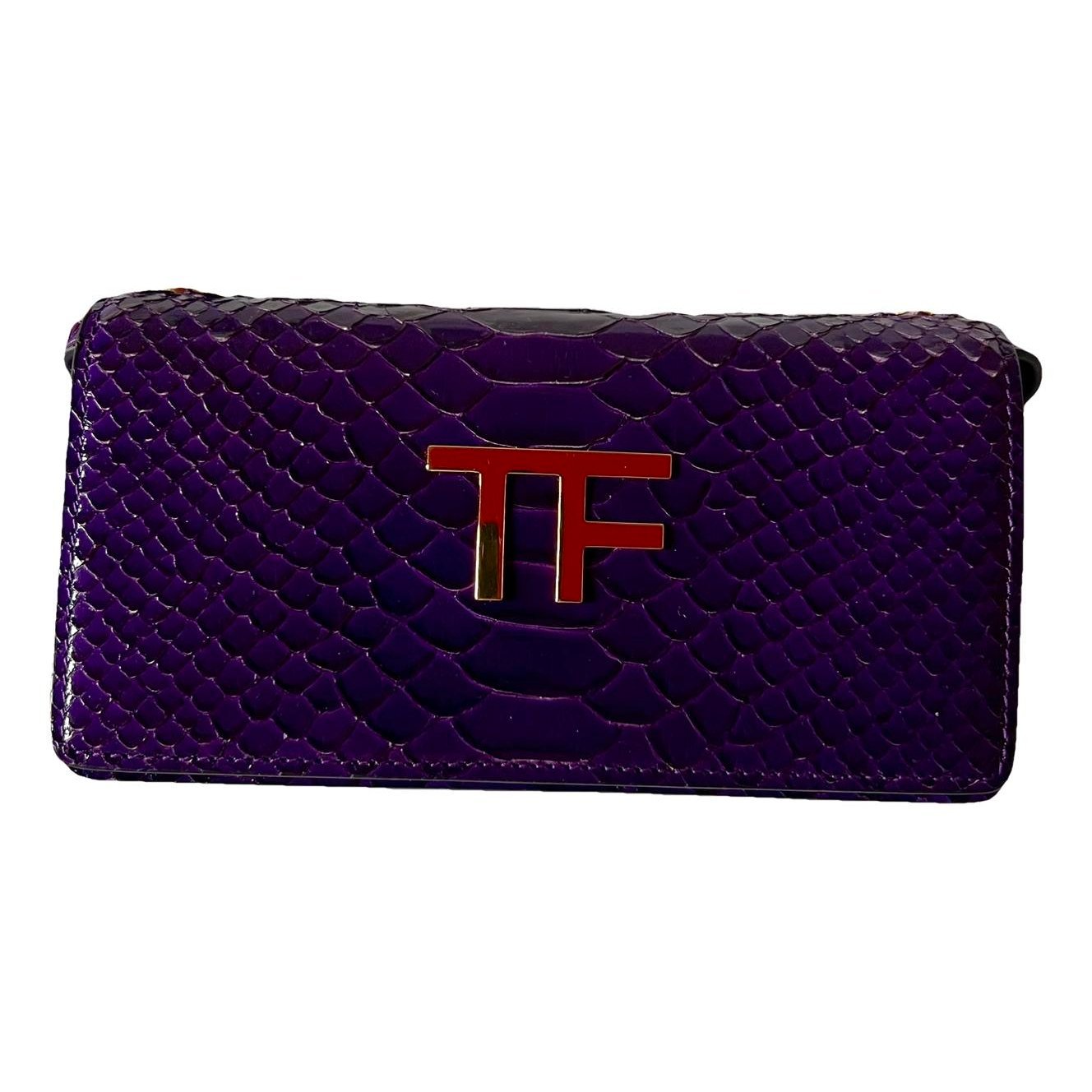 Icon leather clutch bag