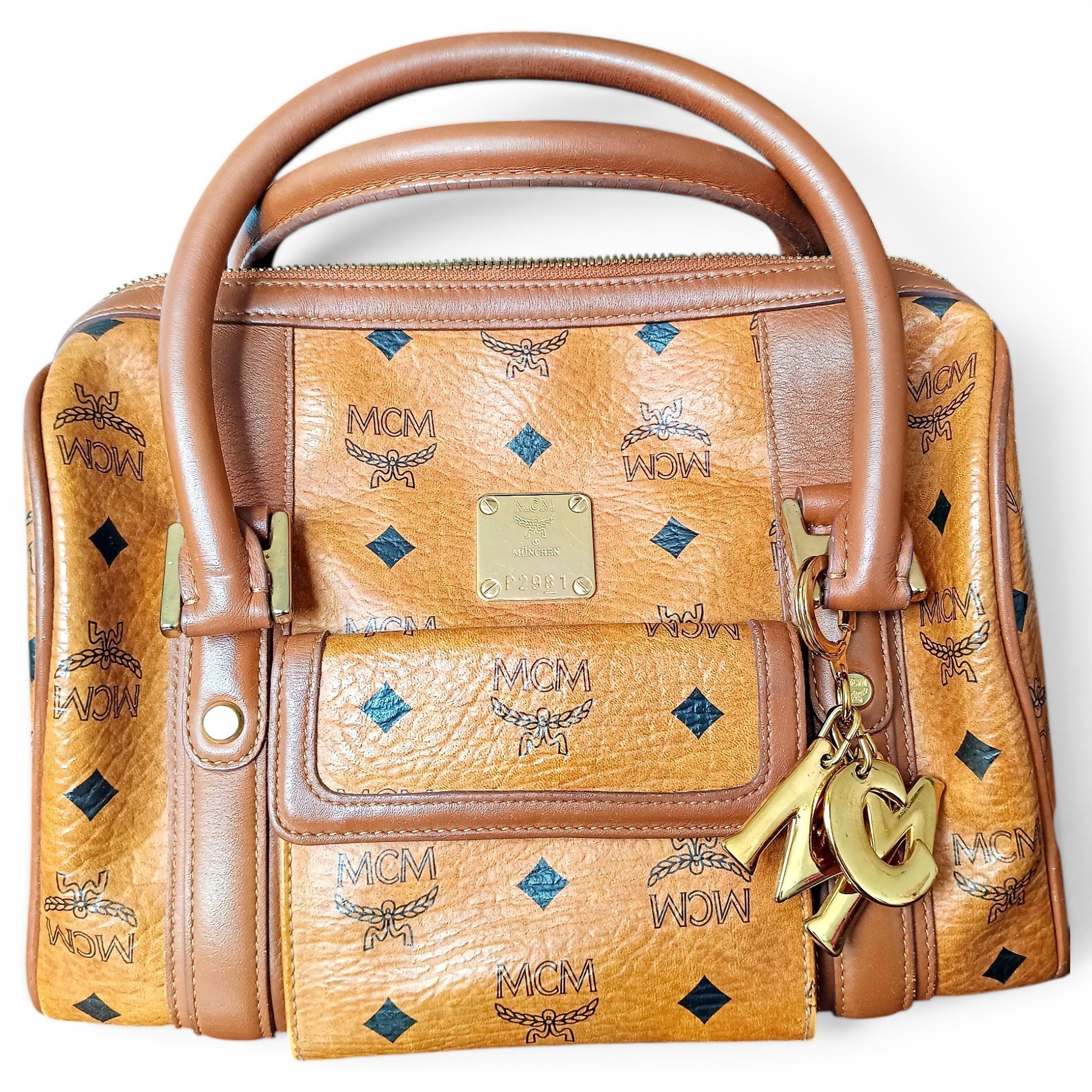 Boston leather handbag