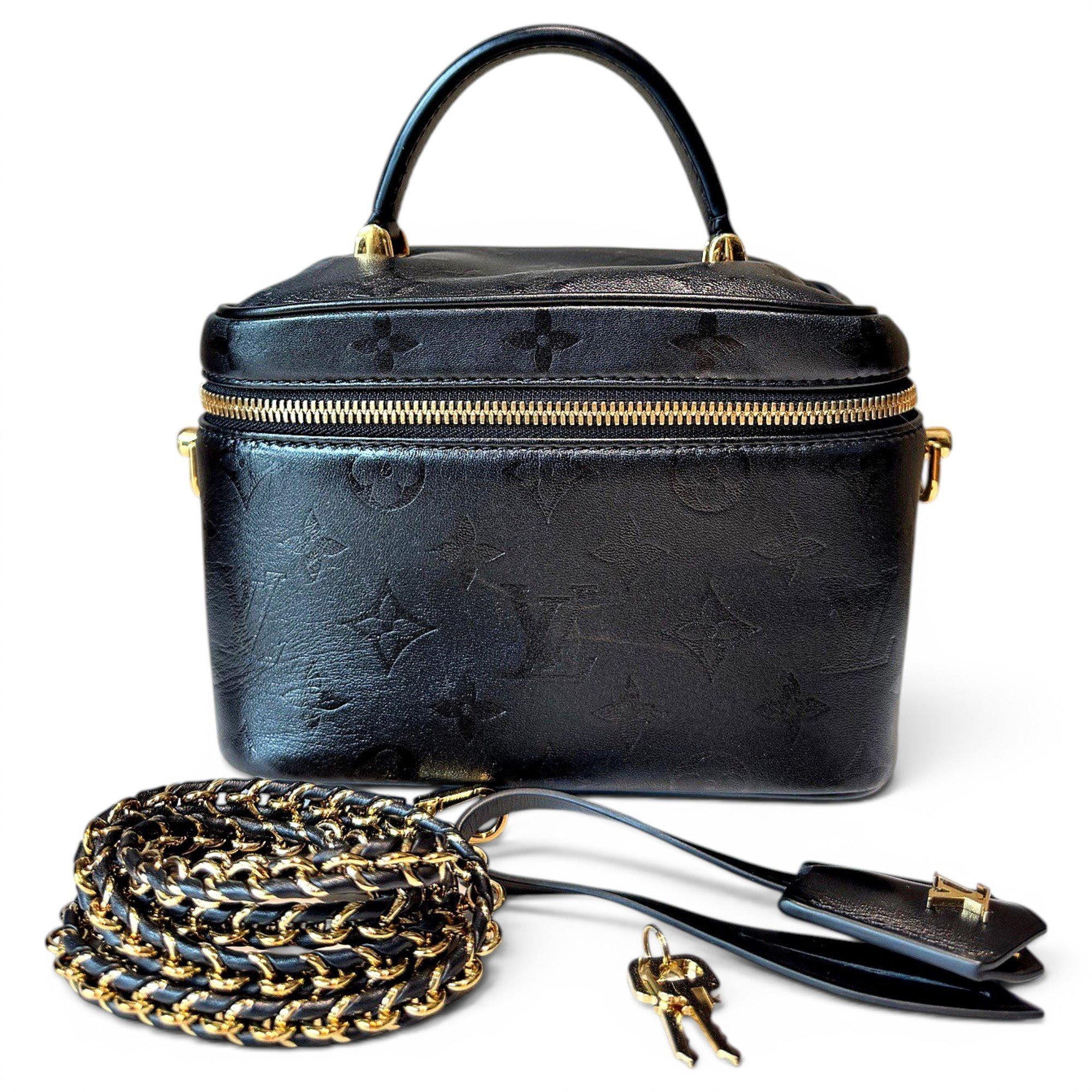 Vanity leather handbag