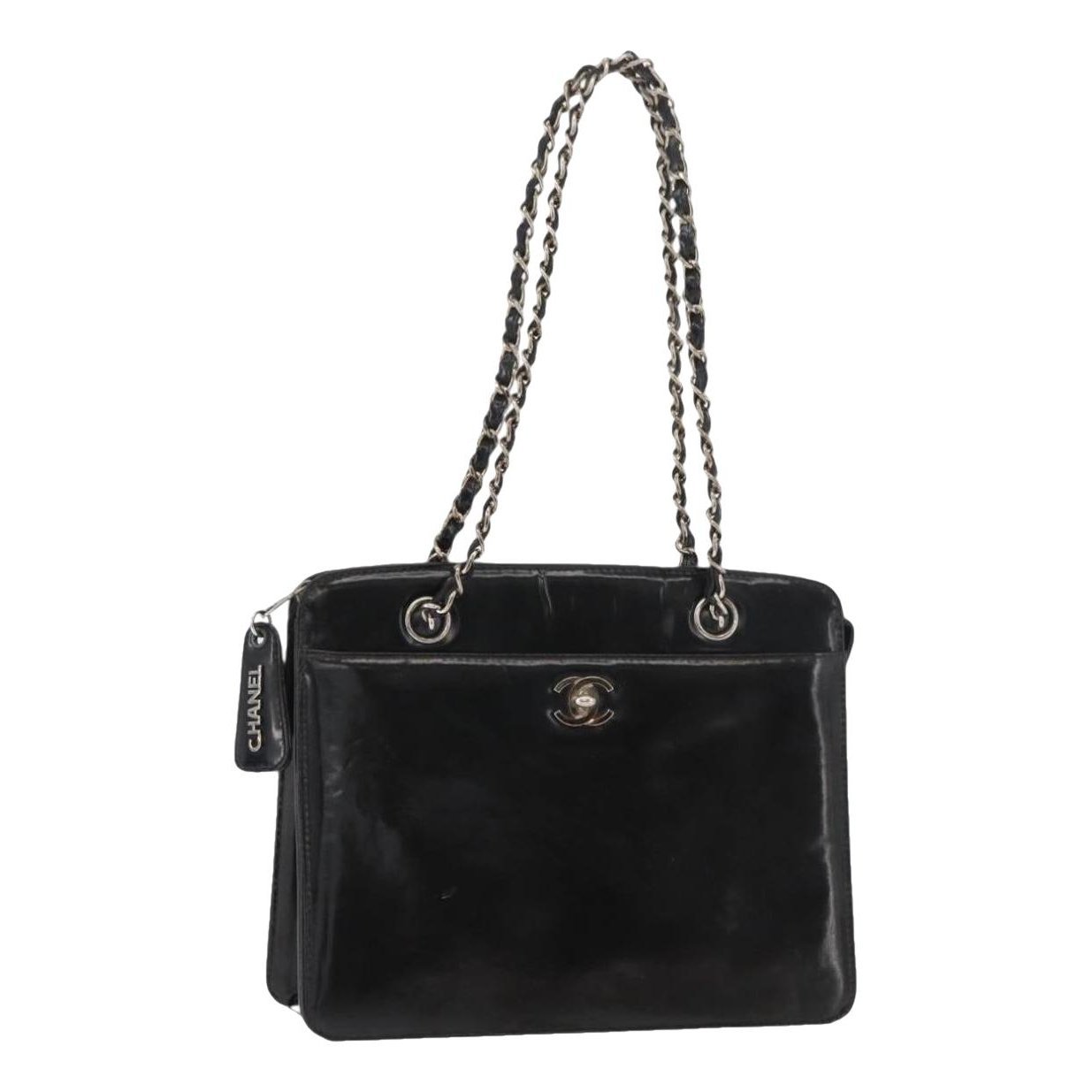 Patent leather handbag