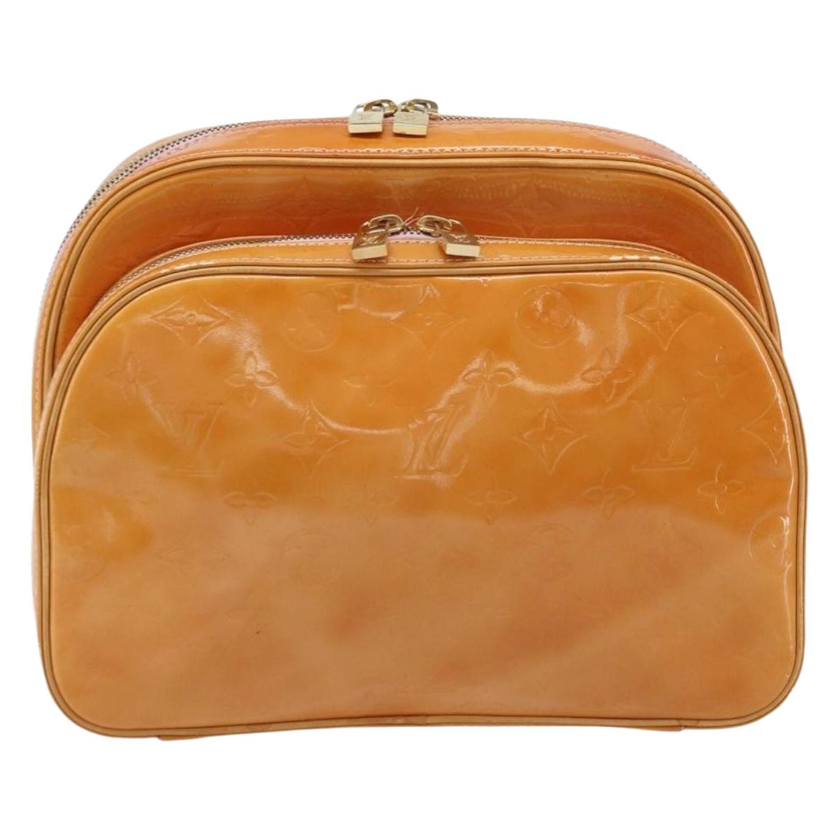 Patent leather backpack