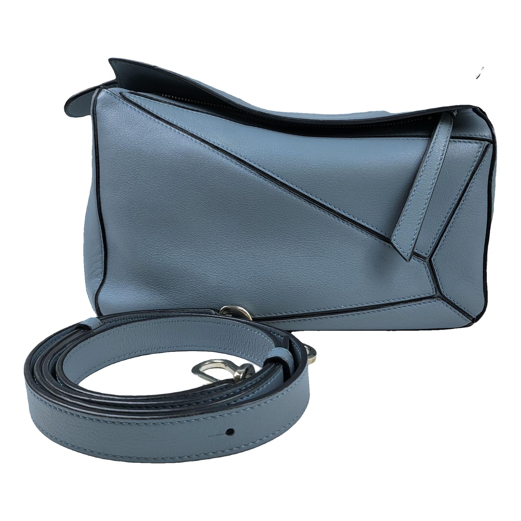 Puzzle leather handbag