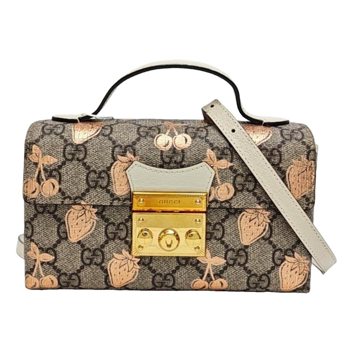 Padlock leather handbag