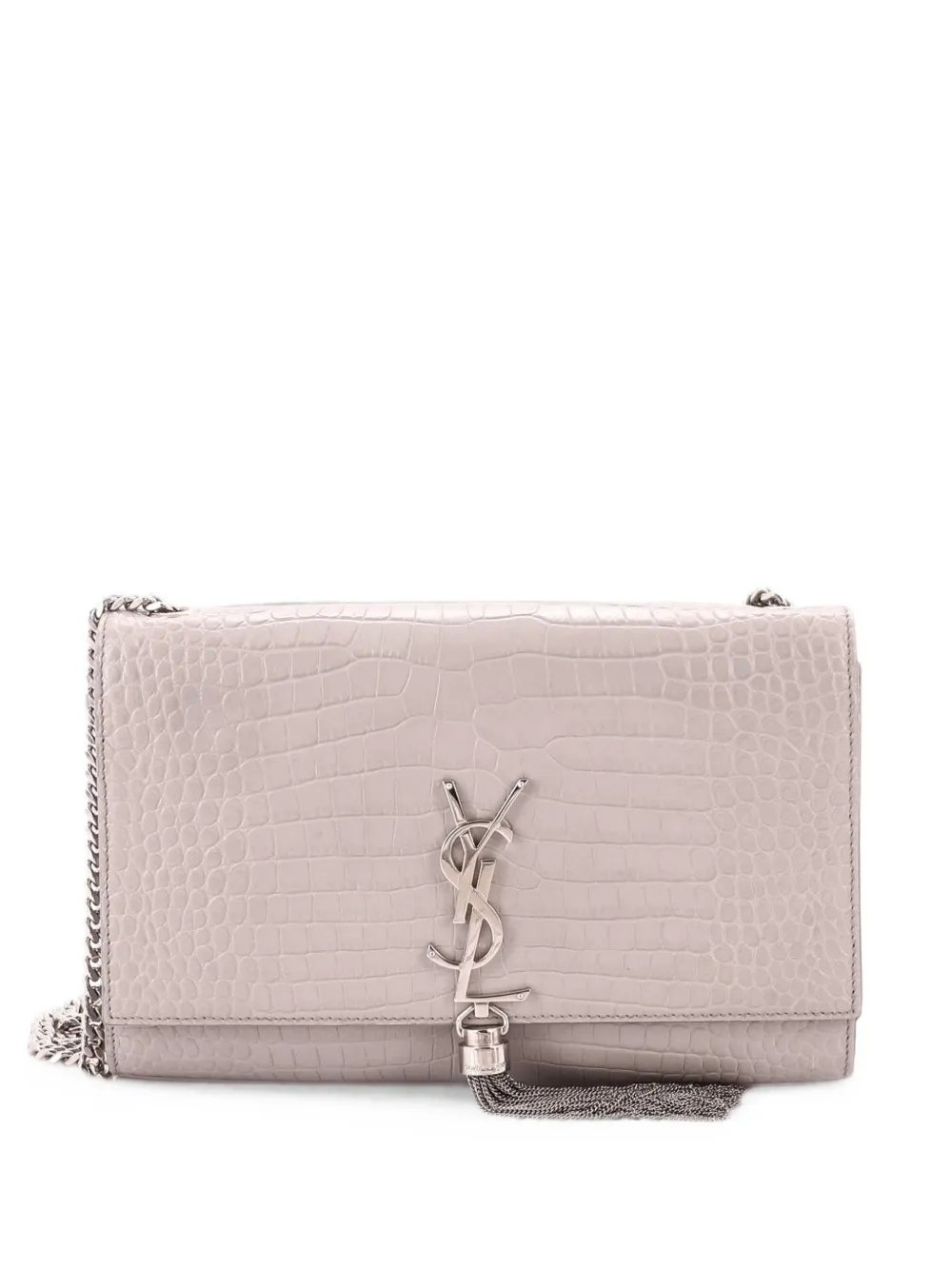Classic Monogram Tassel Crocodile Embossed Leather Medium crossbody bag