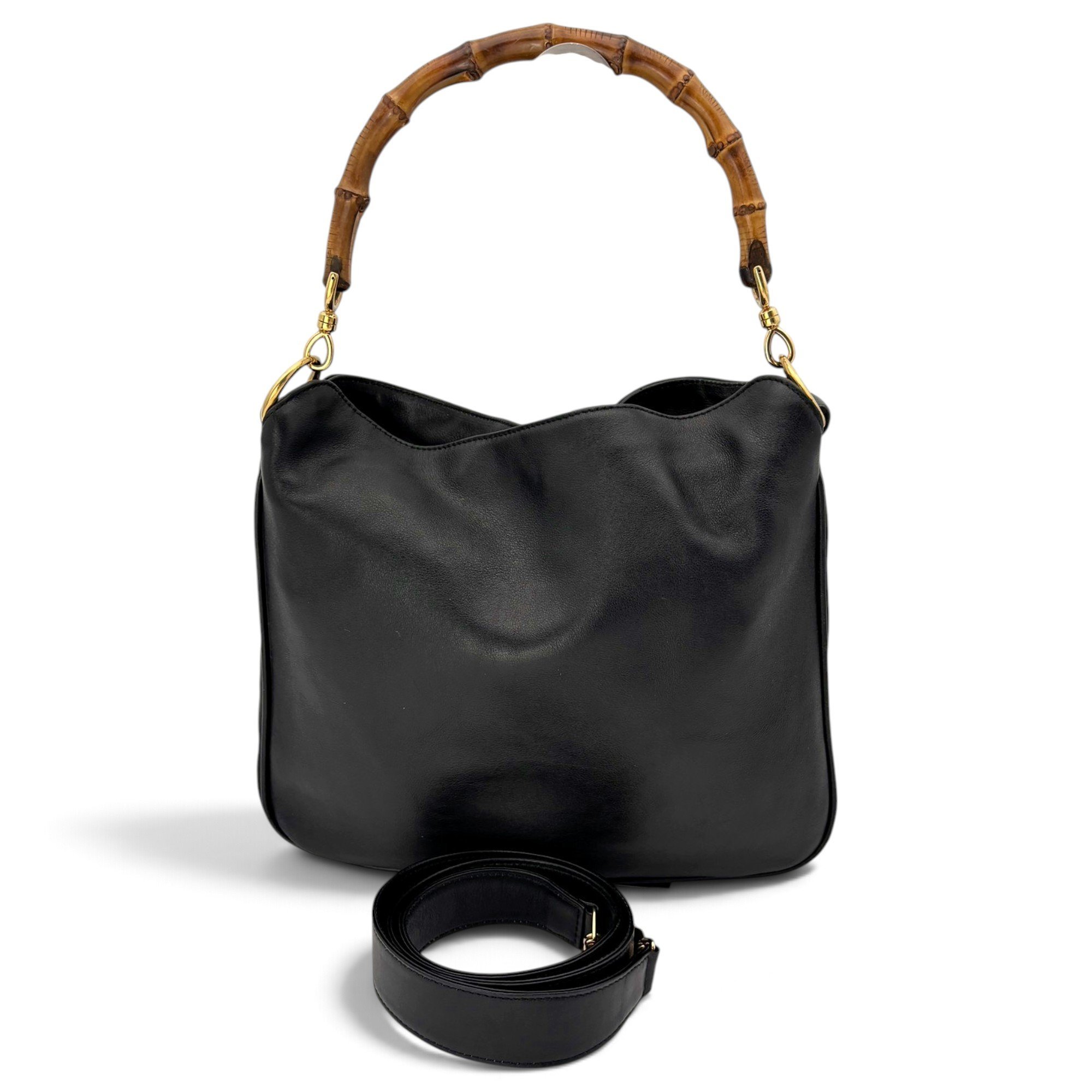 Bamboo leather handbag