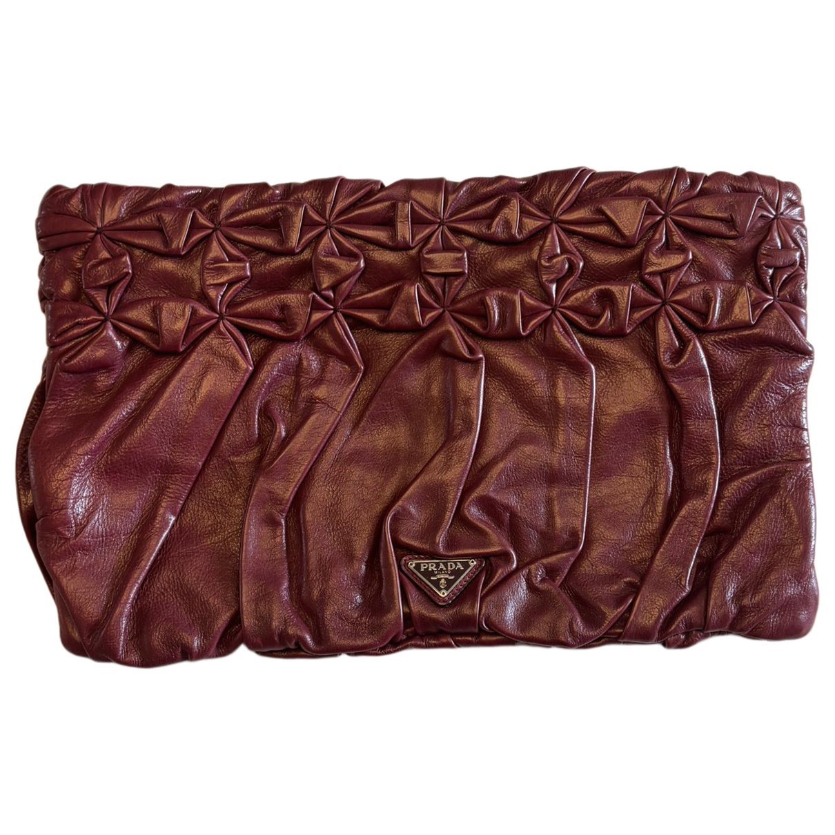Leather clutch bag