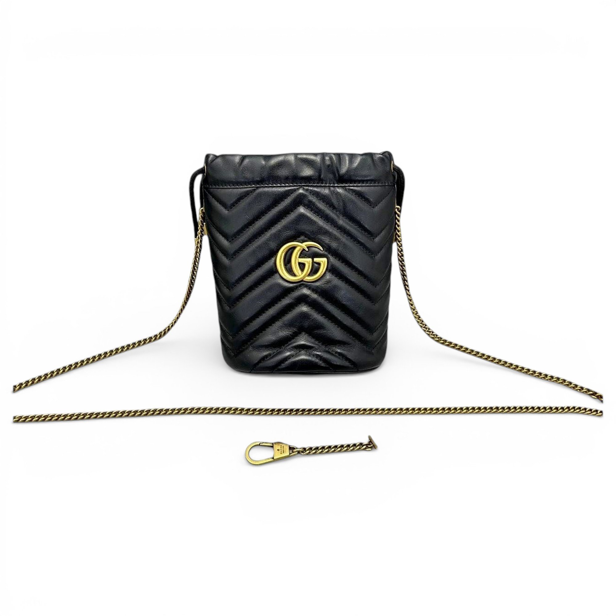 GG Marmont Chain Bucket leather handbag