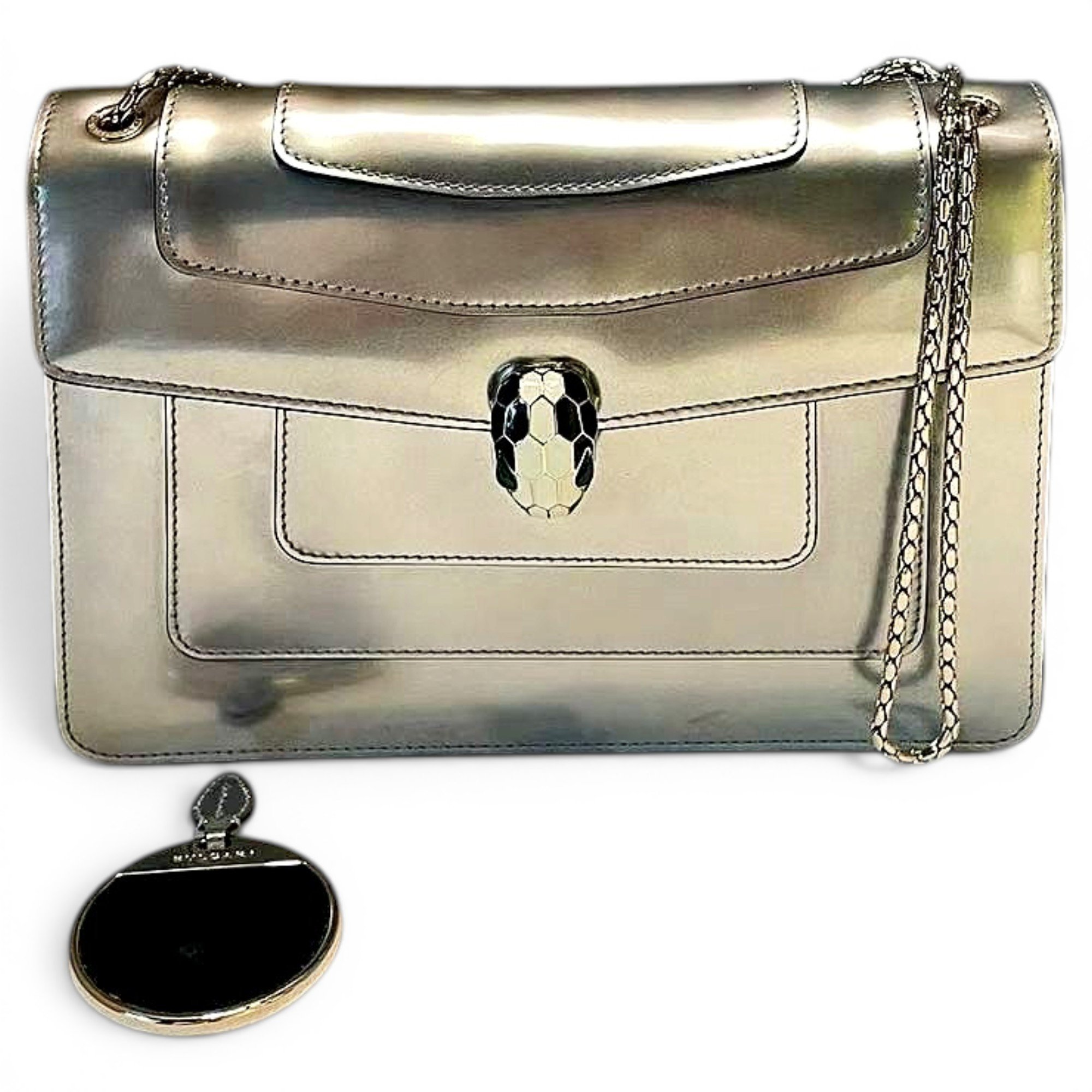 Serpenti leather handbag