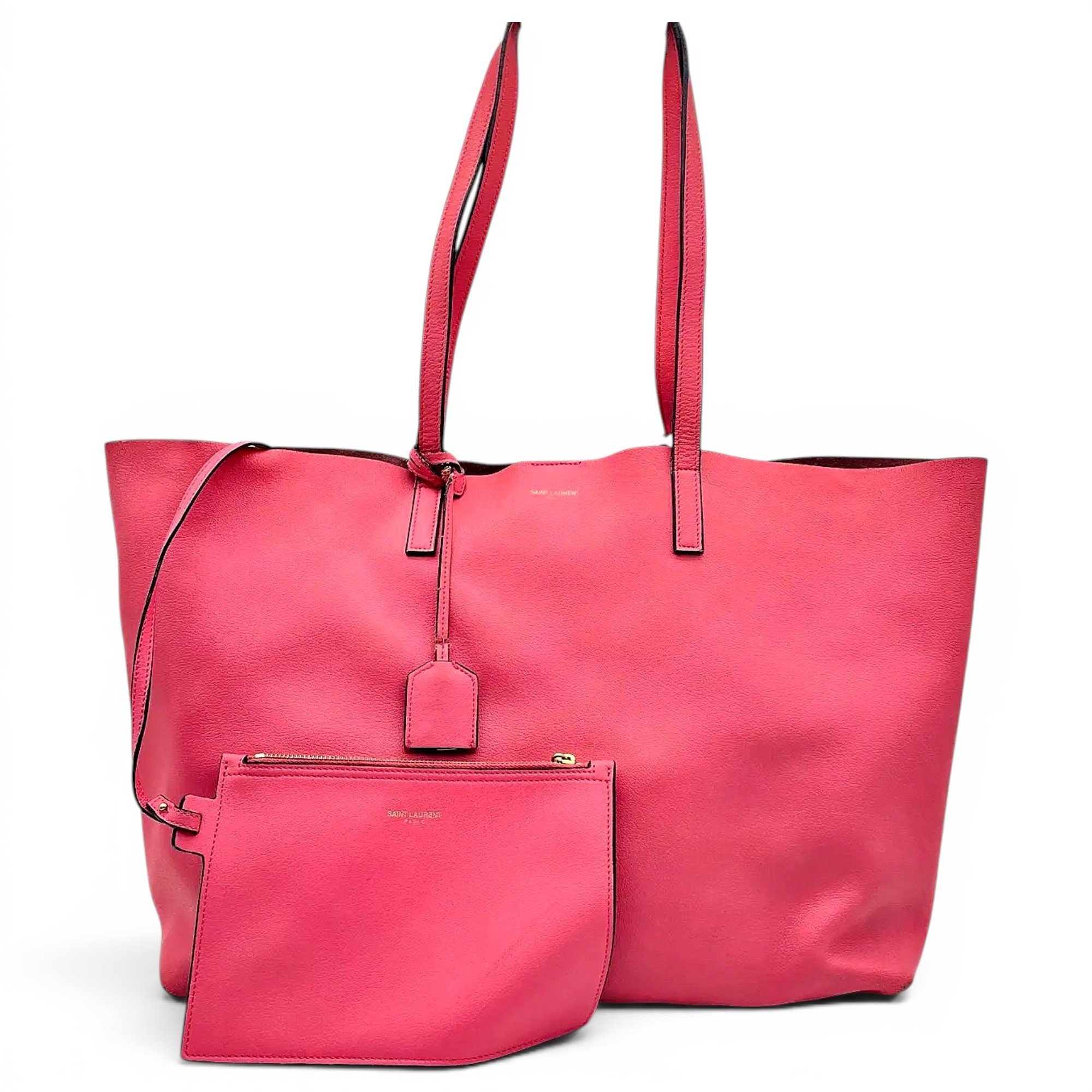 Shopping leather handbag