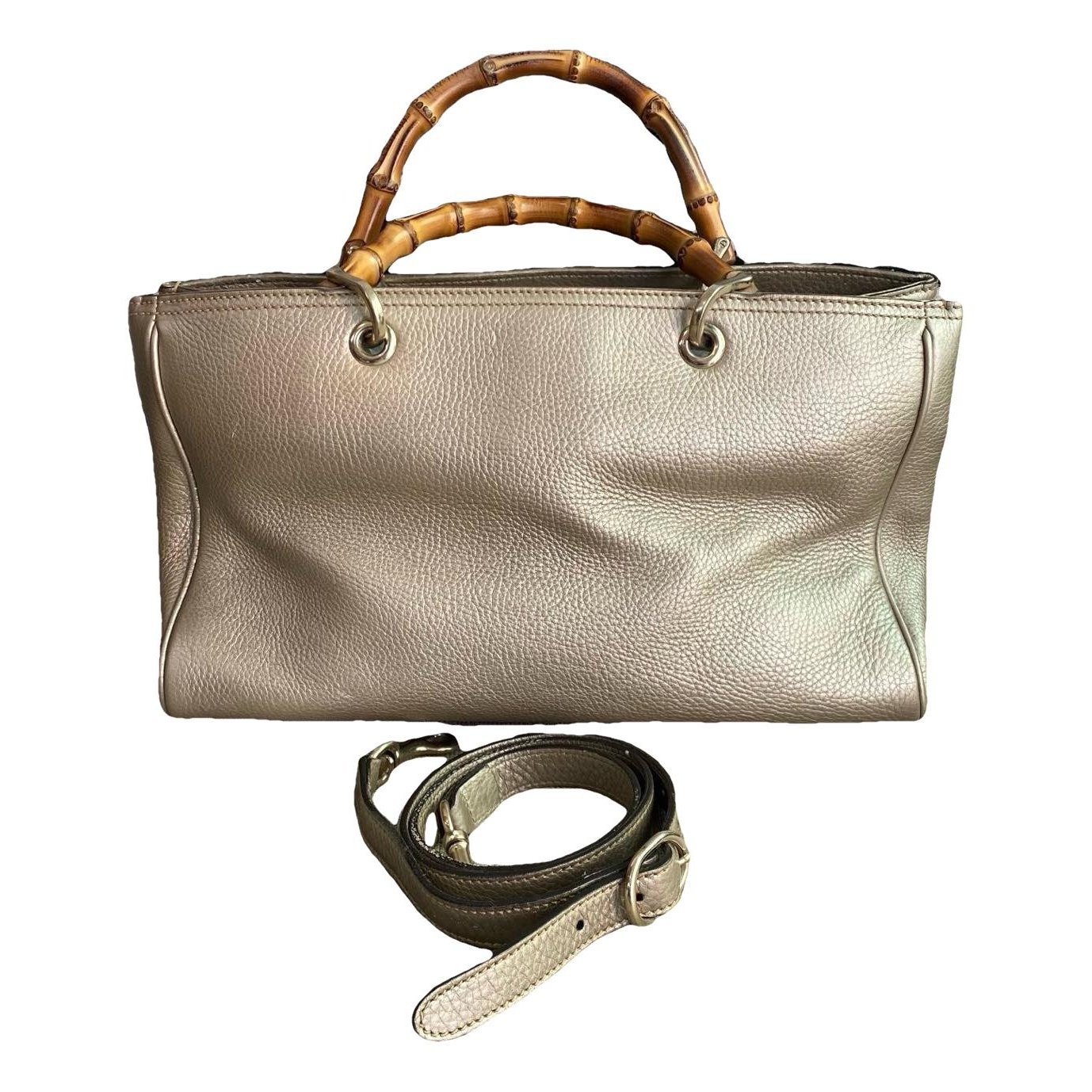 Bamboo Shopper leather handbag
