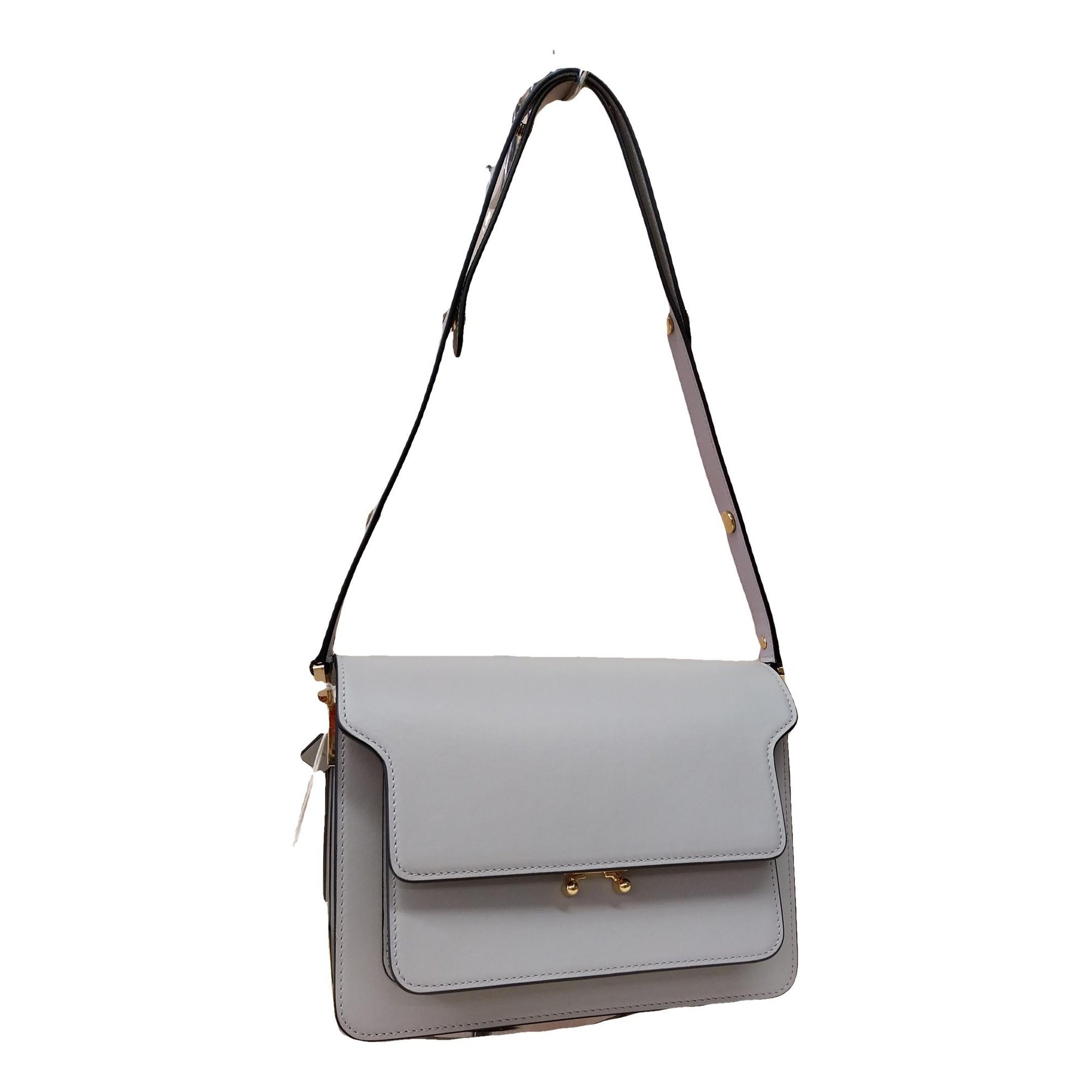 Trunk leather crossbody bag