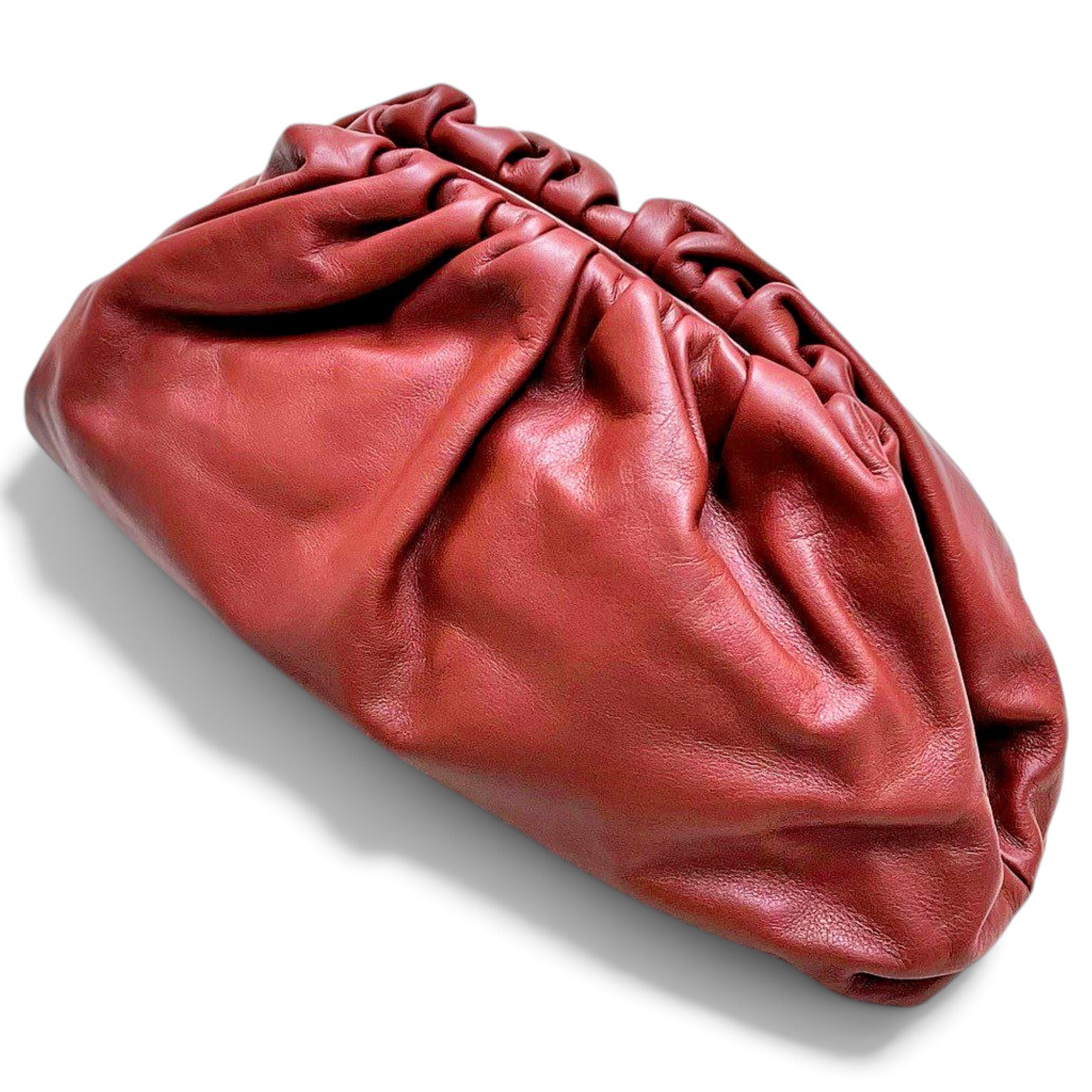 Pouch leather handbag
