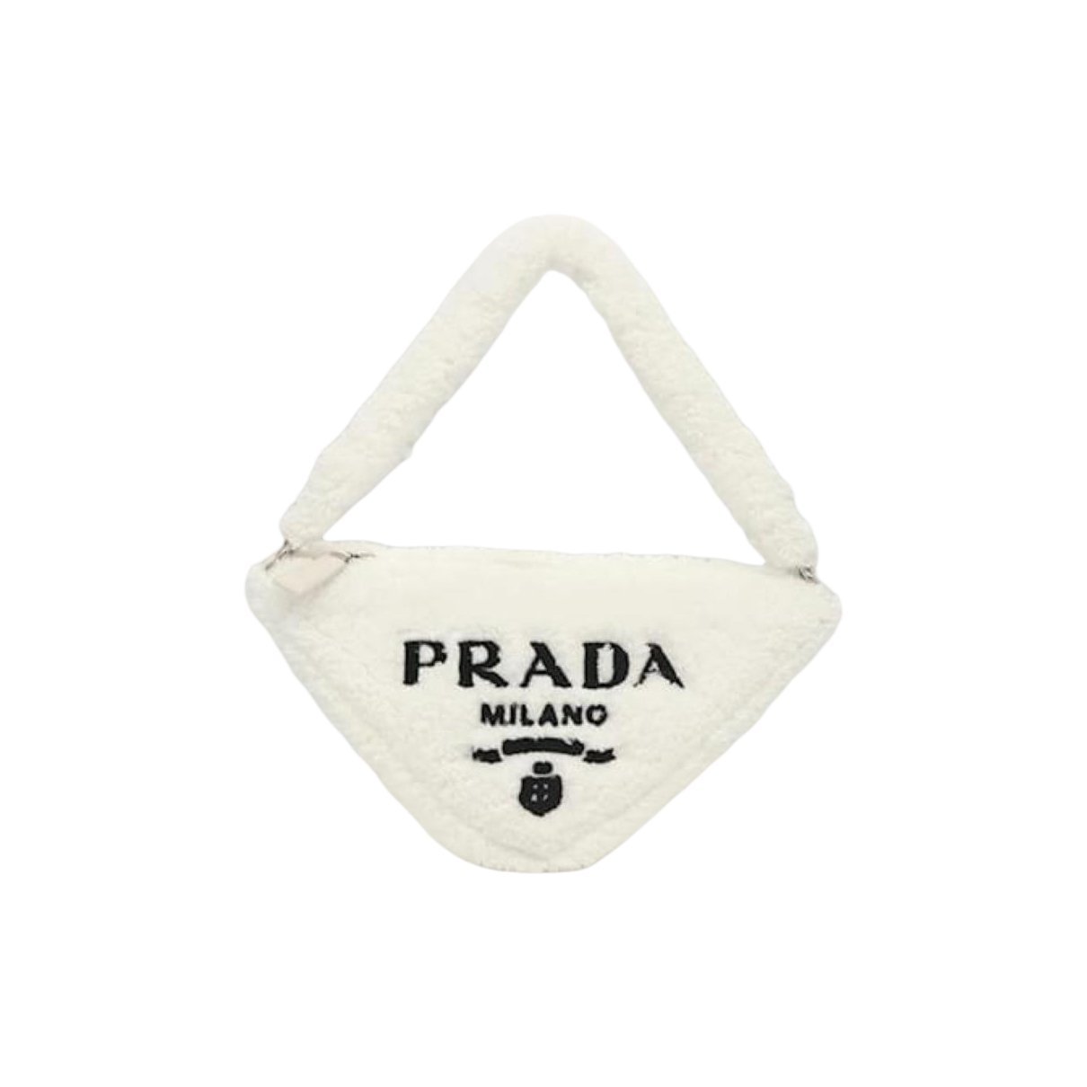 Triangle faux fur handbag