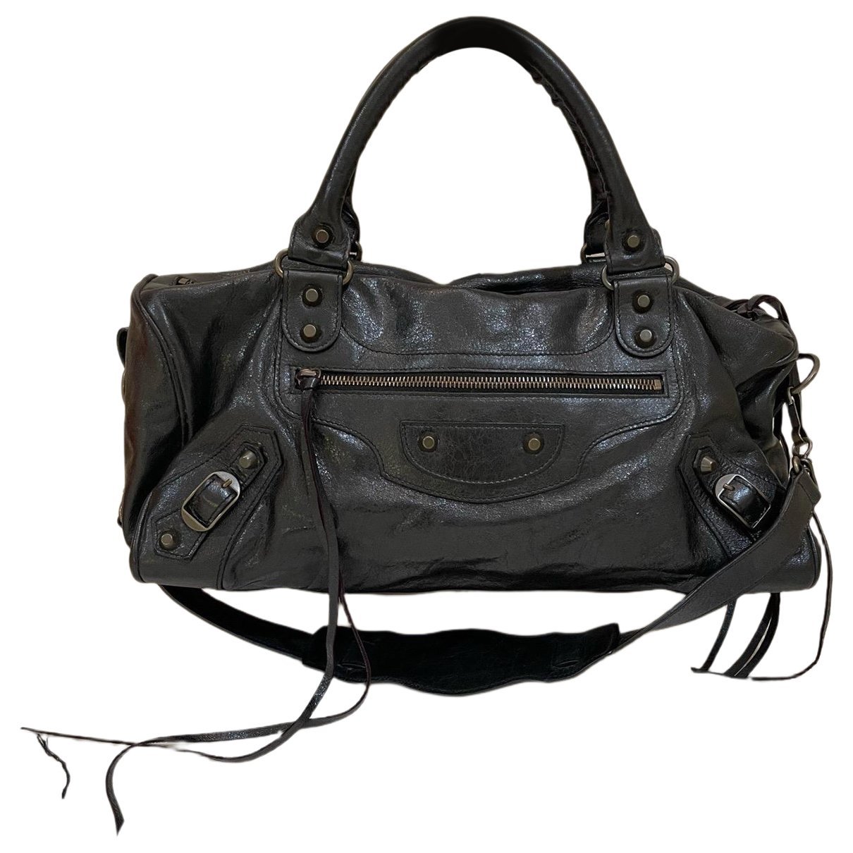 City leather handbag