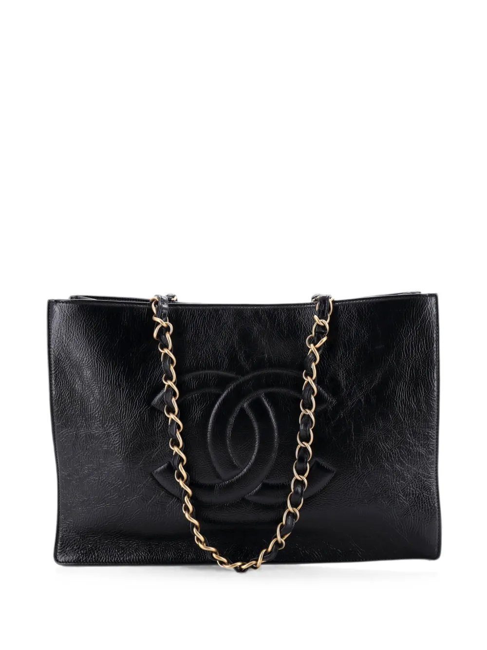 Timeless CC Chain Shopping Shiny Aged Calfskin Large tote bag