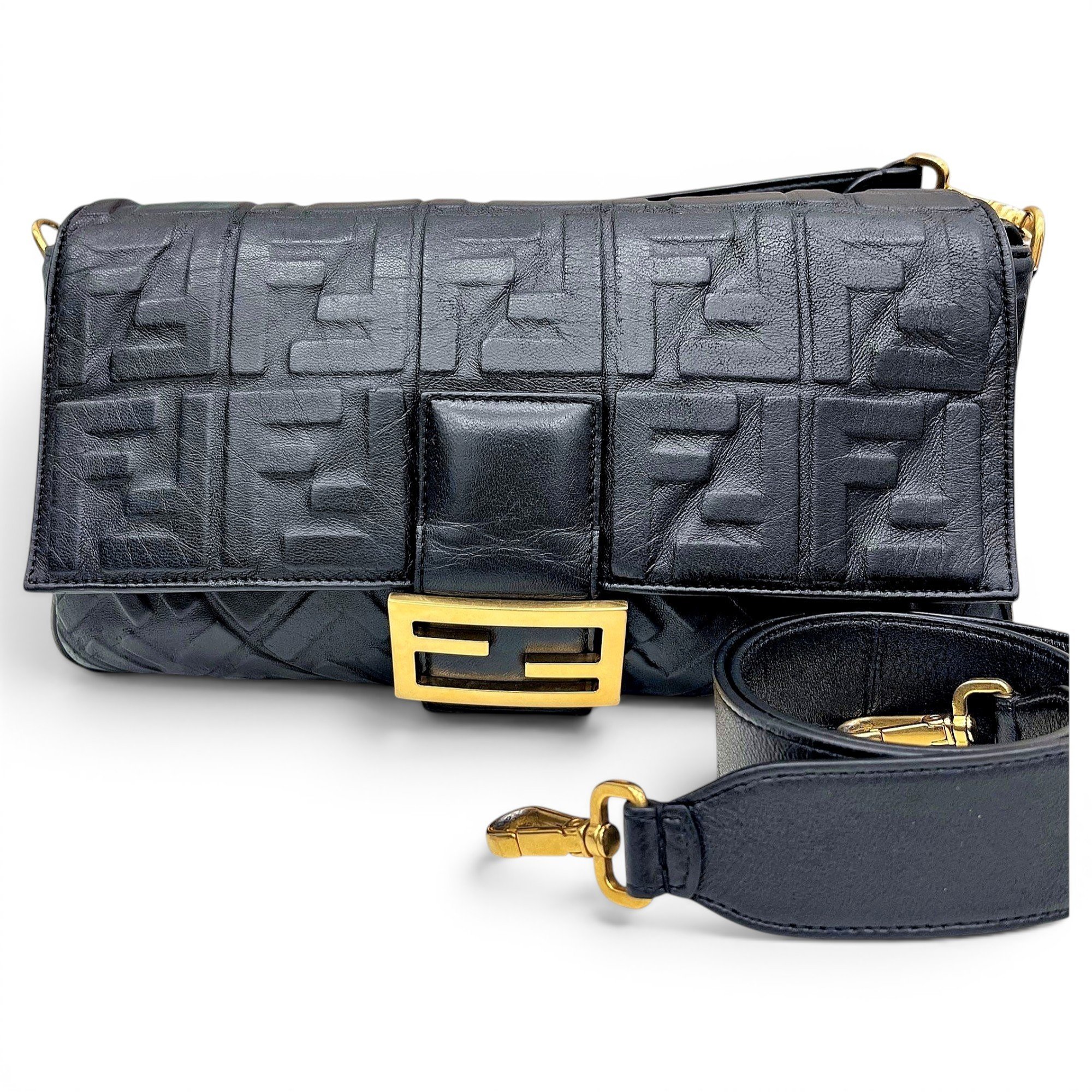 Baguette leather handbag