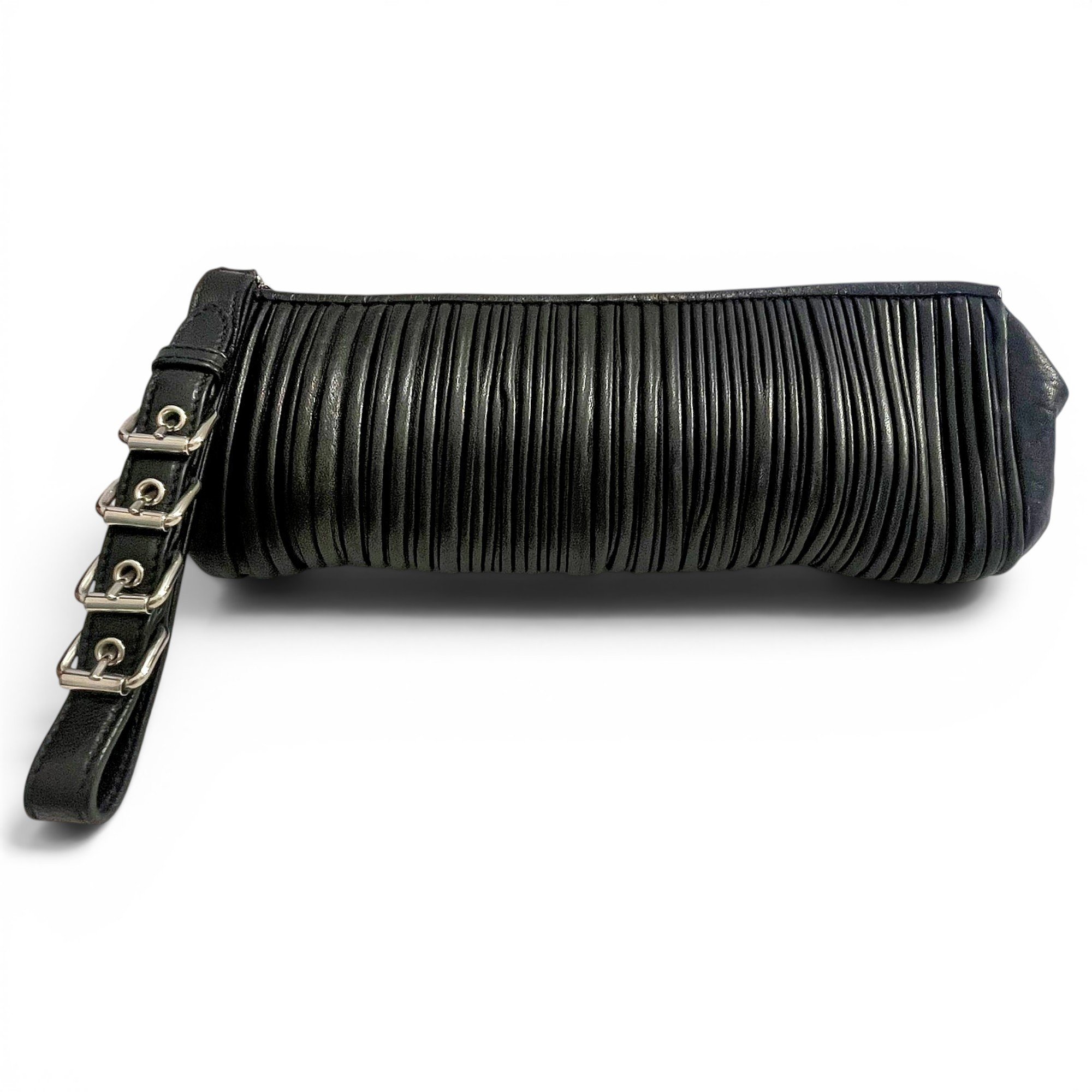 Leather clutch bag