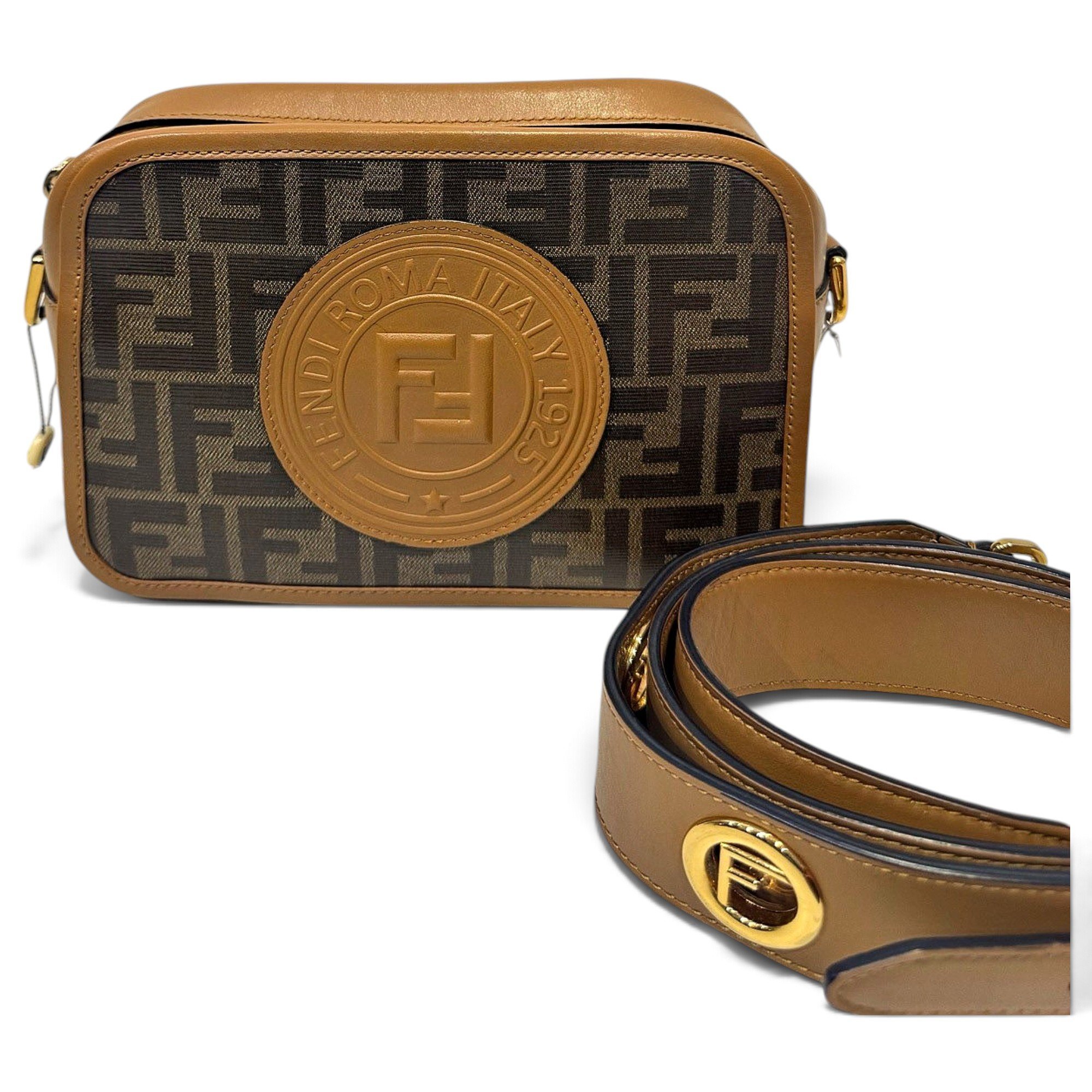 Camera case leather crossbody bag